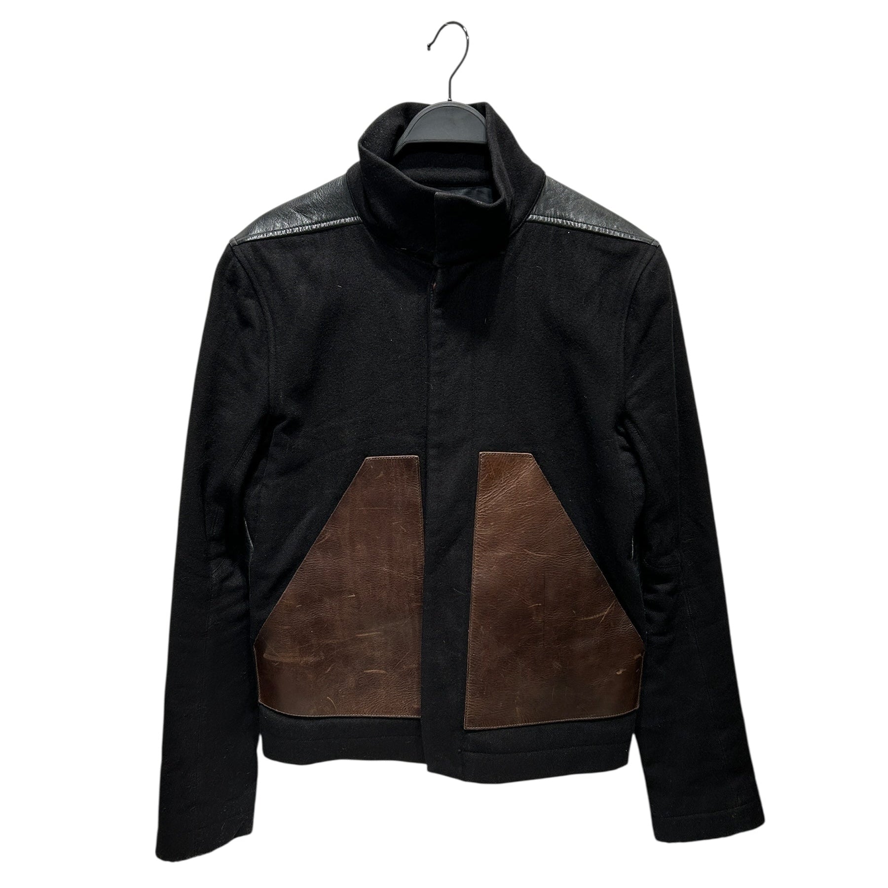 Rick Owens/Jacket/40/Wool/BLK/FW12 MOUNTAIN WOOL/LEATHER view 1