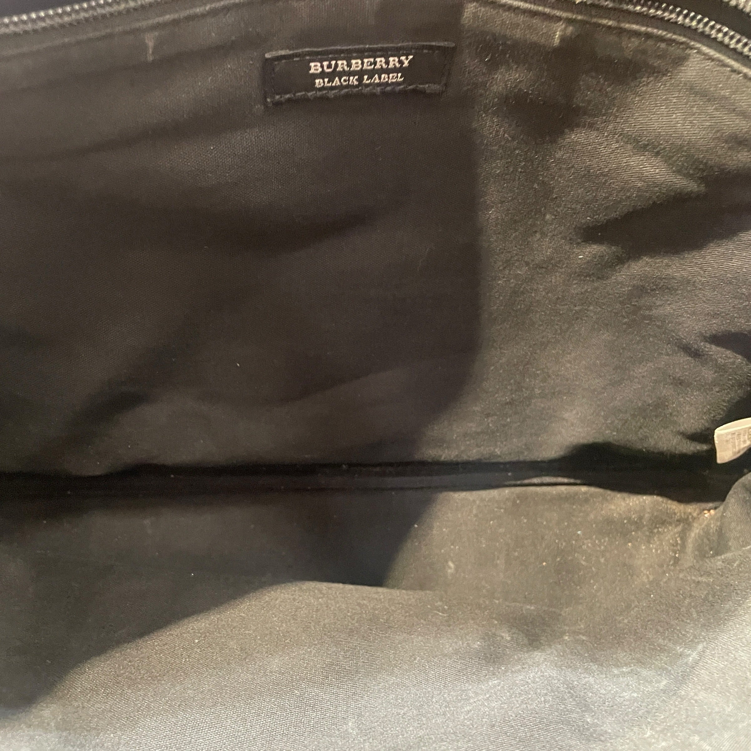 BURBERRY BLACK LABEL/Briefcase/Plaid/Nylon/BLK/Check-Pattern Business Brief view 5