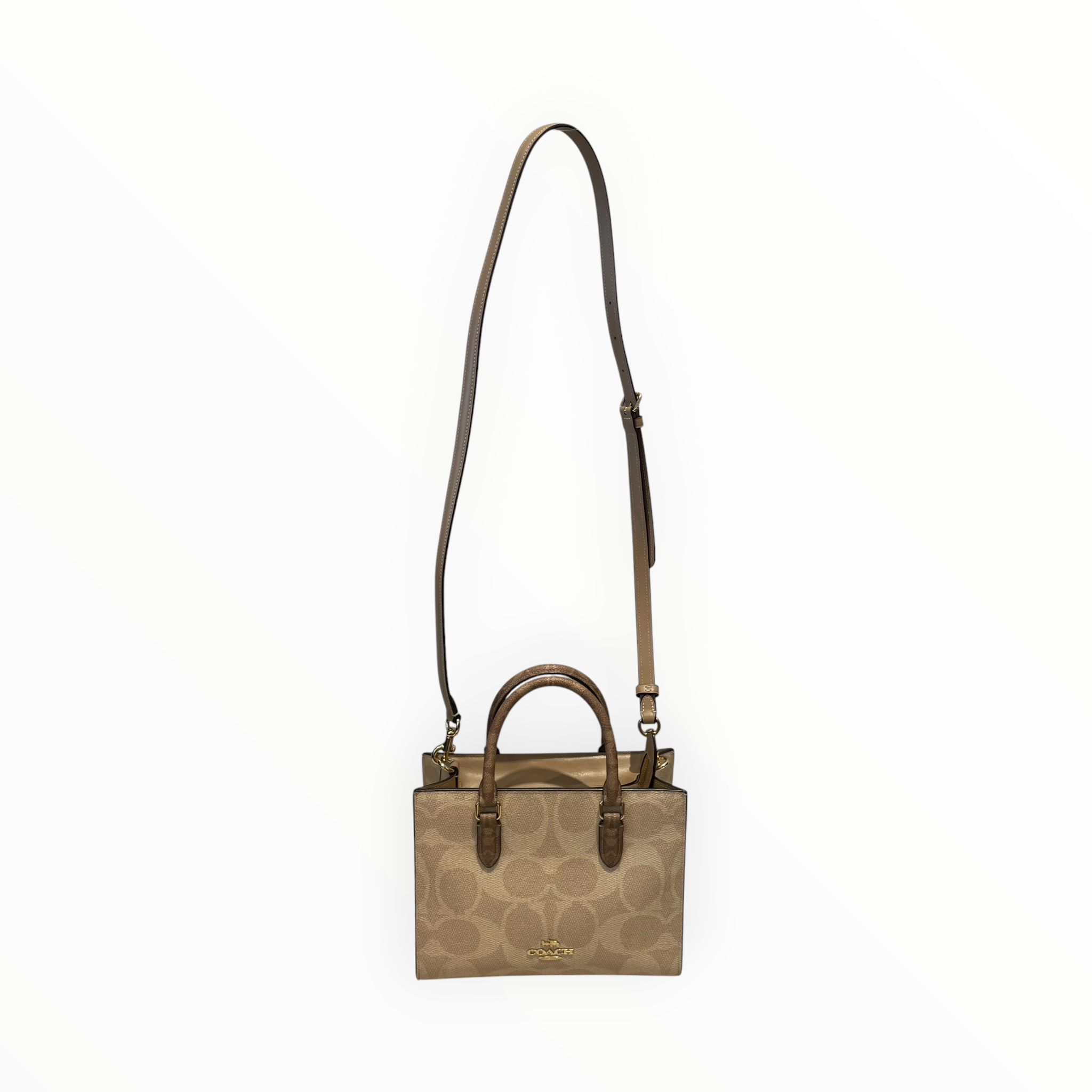 COACH/Hand Bag/Monogram/Leather/BRW/MAGGIE view 1