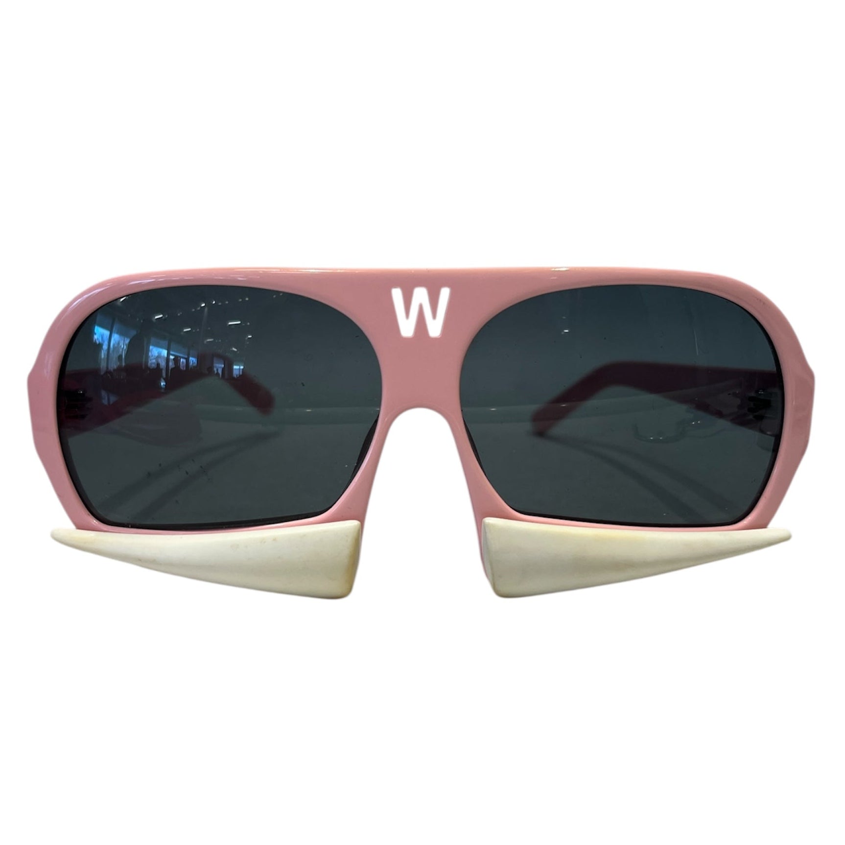 LINDA FARROW/Walter Van Beirendonck/Sunglasses/Celluloid/PNK/BONE FRAME SUNGLASSES view 1