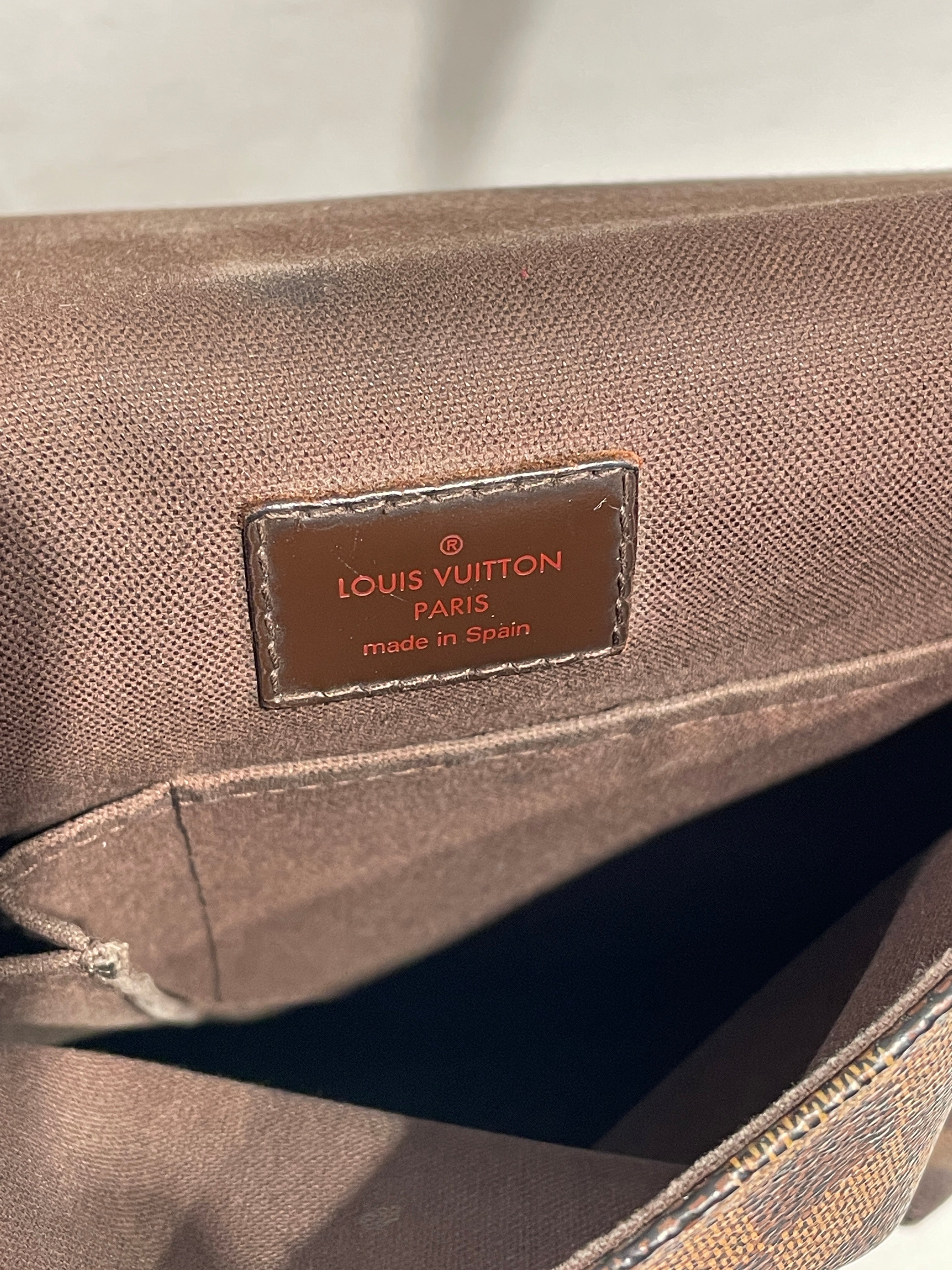 LOUIS VUITTON/Cross Body Bag/Monogram/Cotton/BRW/DAMIER EBENE BROOKLYN view 3