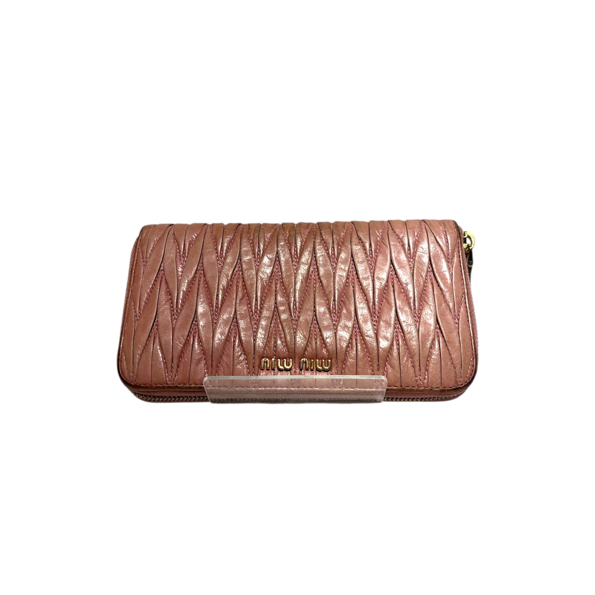 MIU MIU/Long Wallet/Leather/PNK/MATELASSE NAPPA LEATHER WALLET view 3