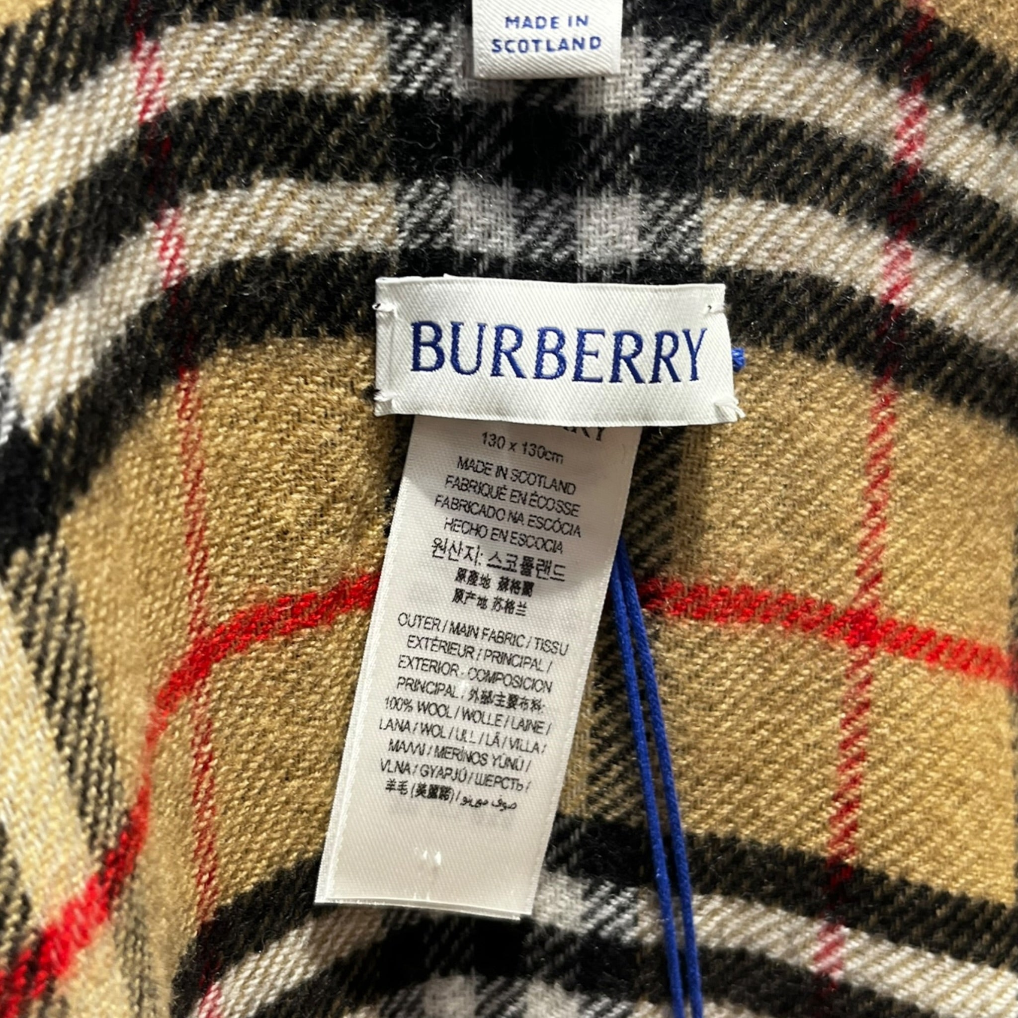 BURBERRY/Stole/Plaid/Wool/BLK/L's/Cape view 3