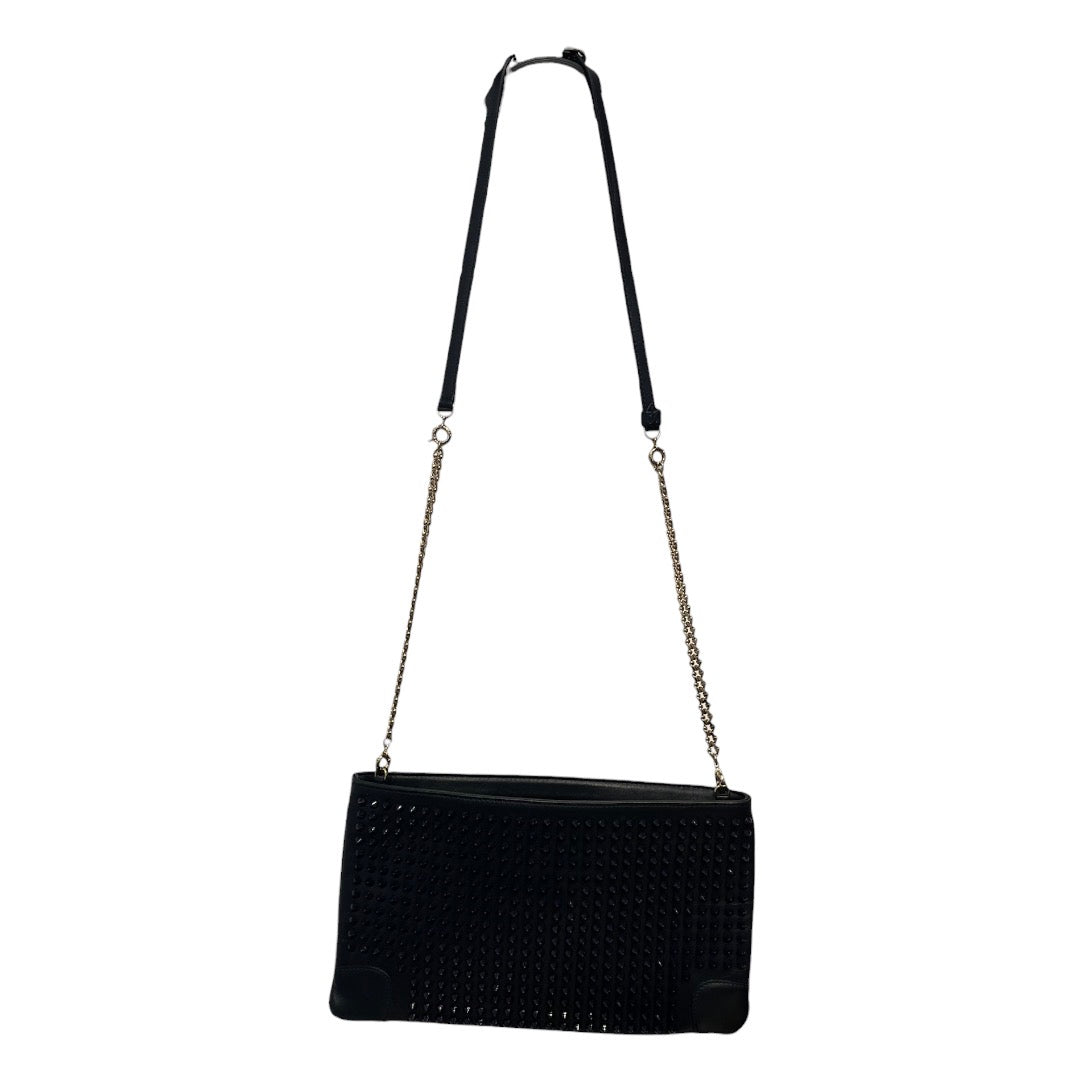 Christian Louboutin/Cross Body Bag/OS/Leather/NVY/Spike Clutch with Chain view 2