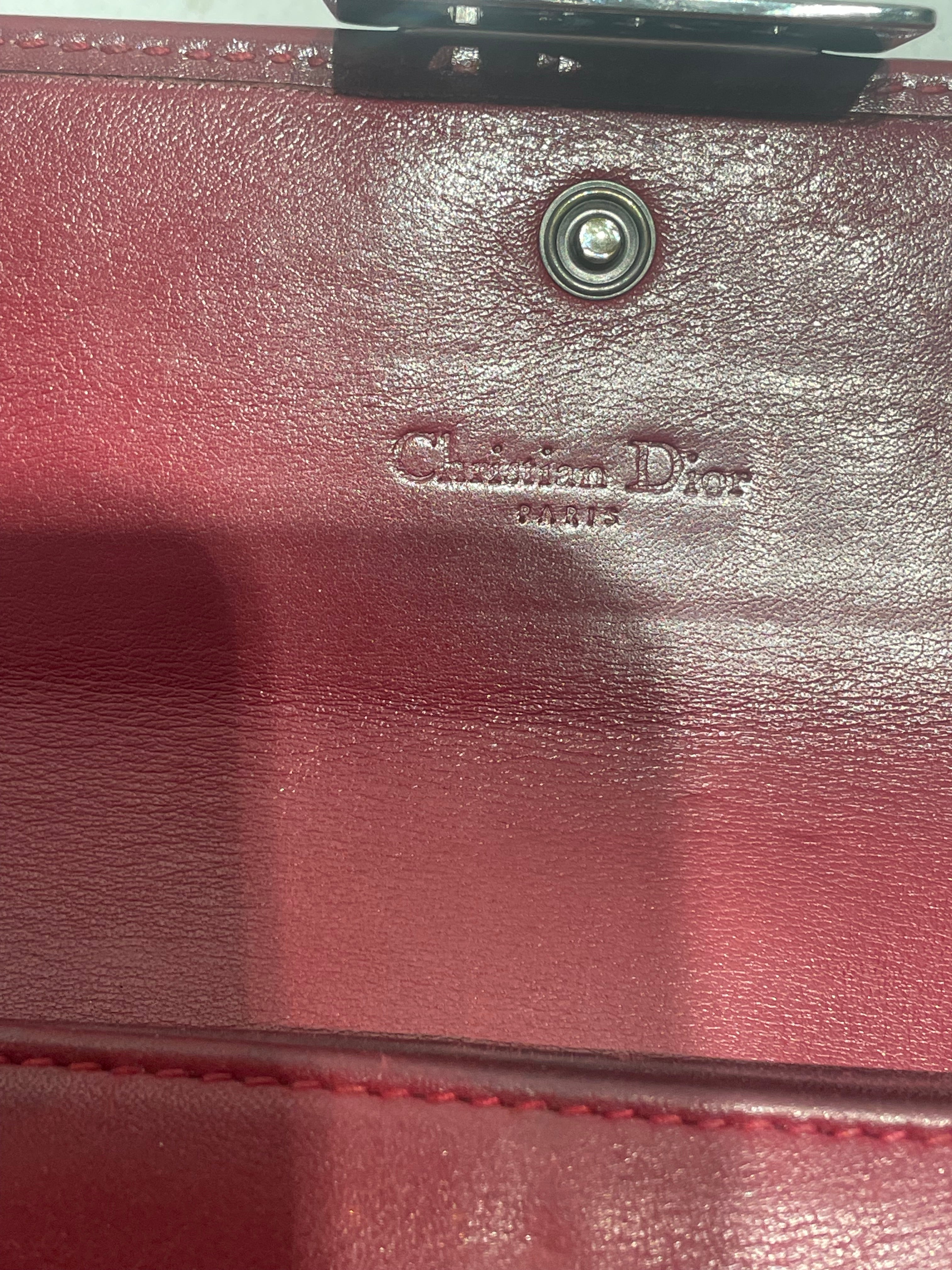 Christian Dior/Long Wallet/BRD/BURGUNDY DIOR LONG WALLET view 3