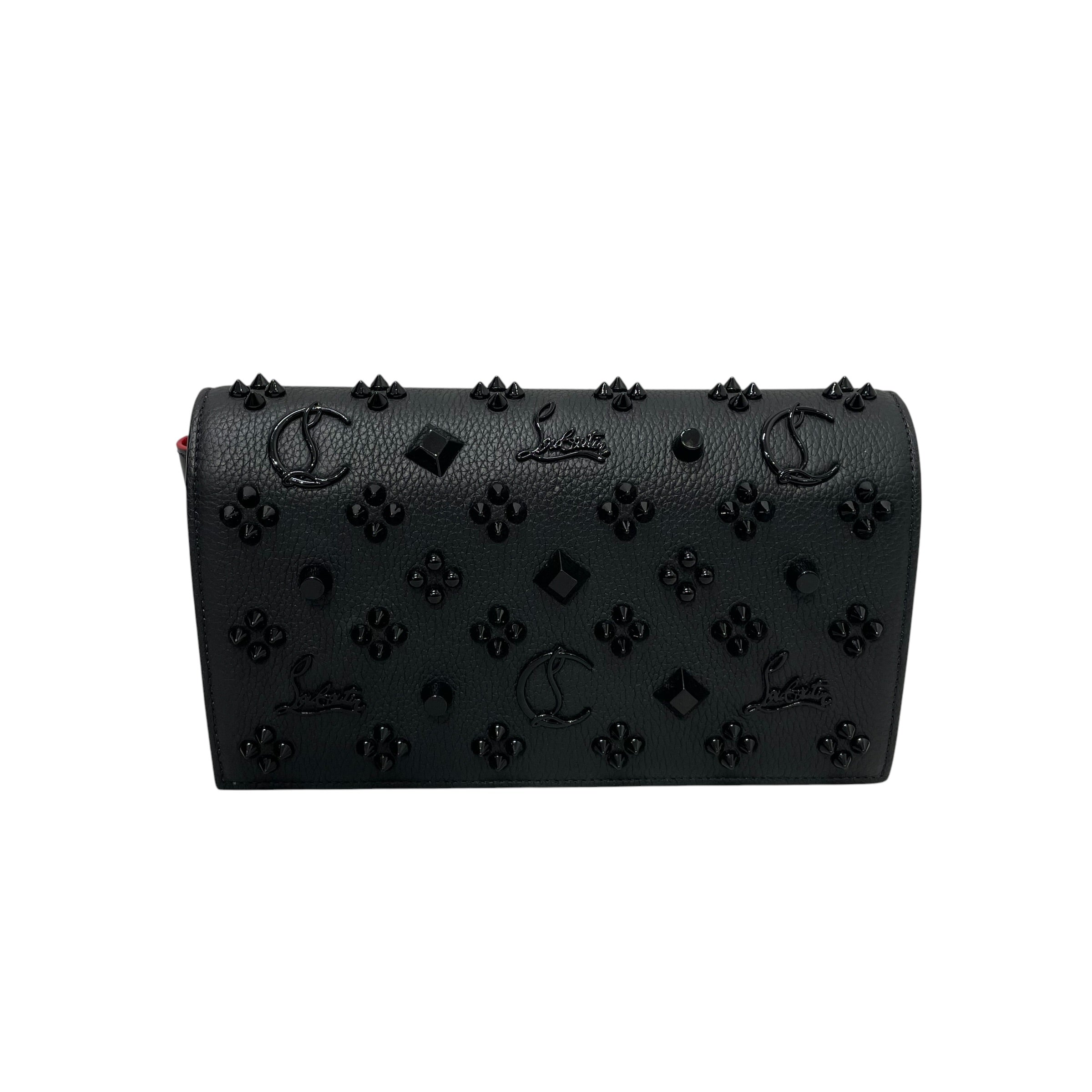 Christian Louboutin/Cross Body Bag/Leather/BLK/PALOMA CLUTCH LOUBINTHESKY STU view 3