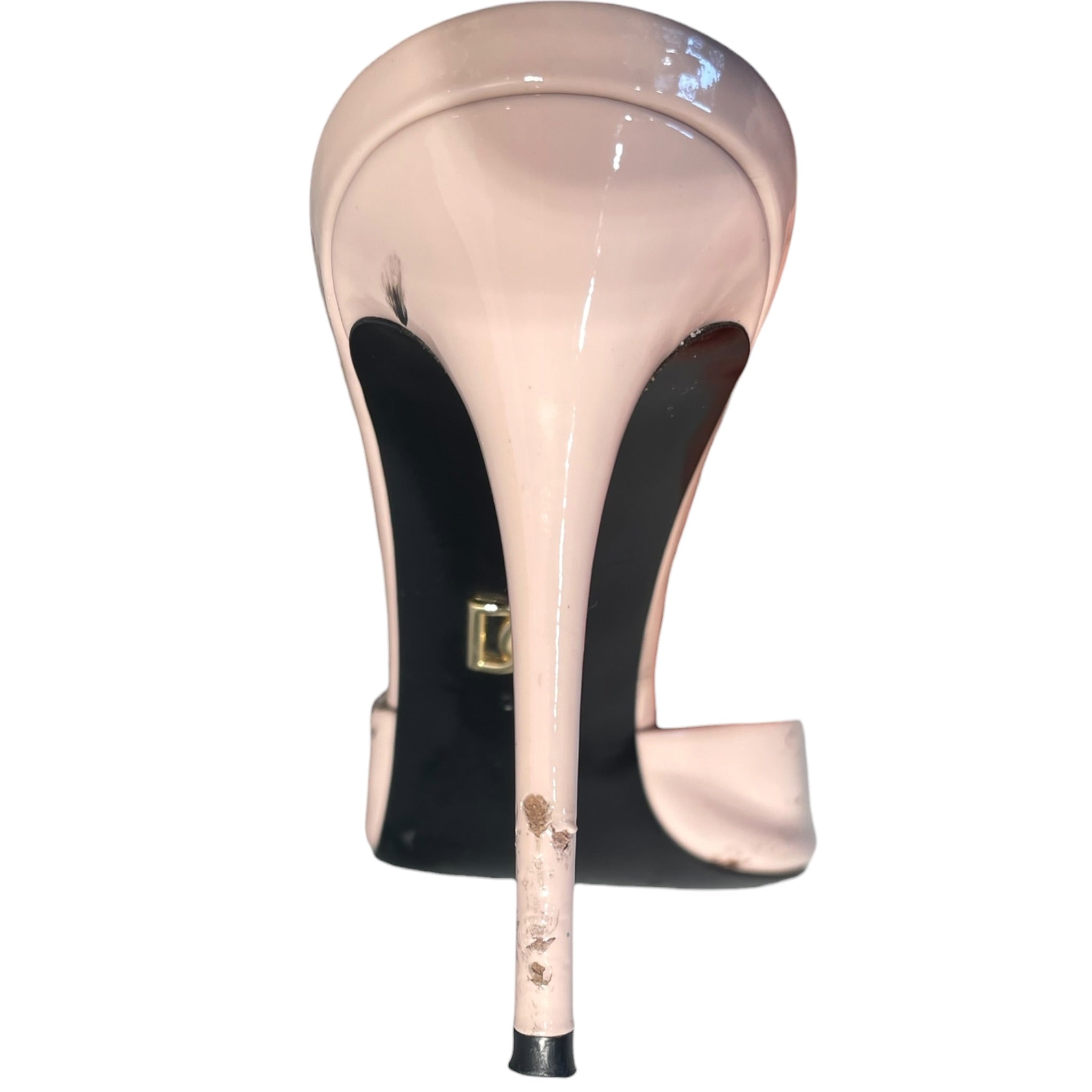 DOLCE&GABBANA/Heels/EU 37/Leather/PNK/PEEP TOE GOLD DG view 6