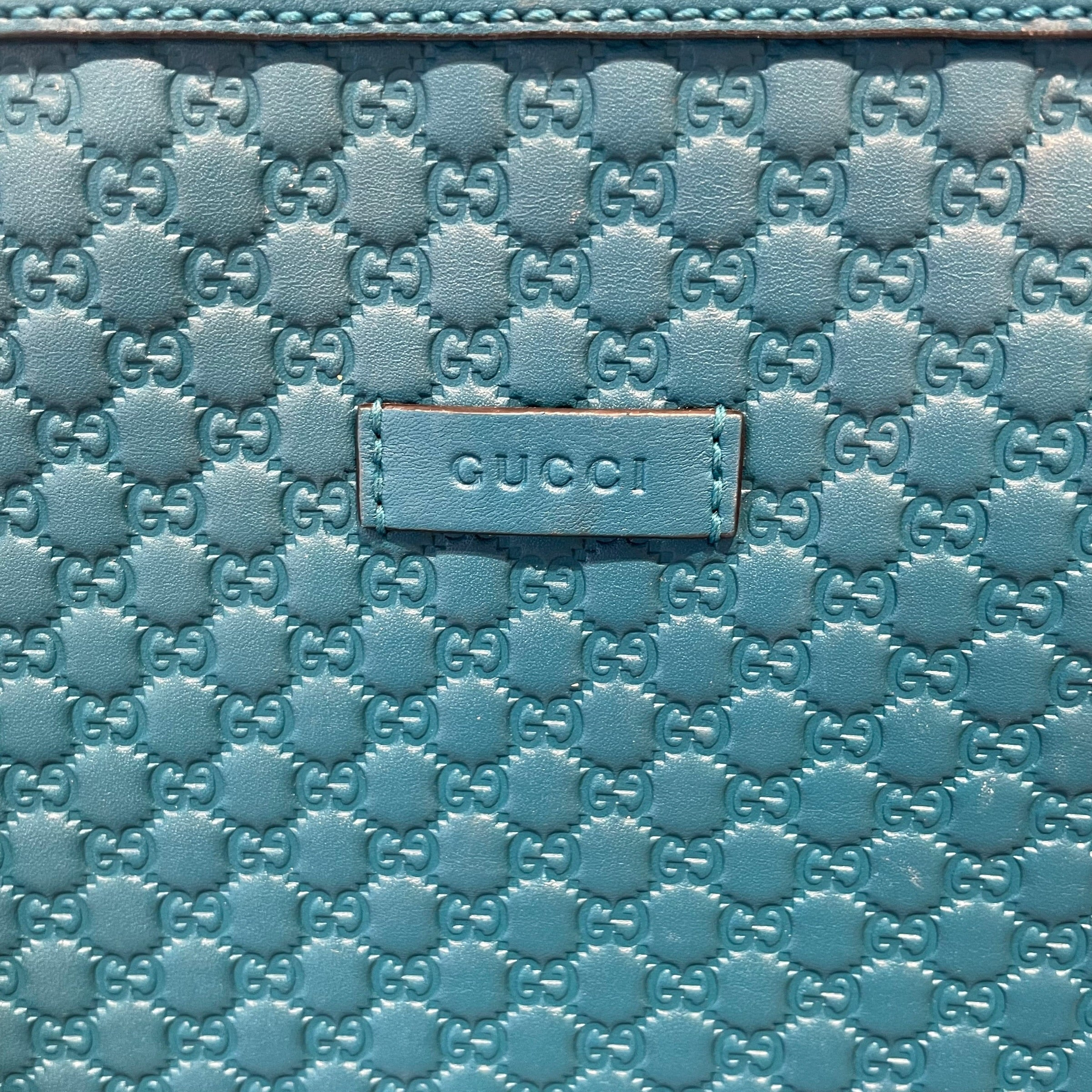 GUCCI/Tote Bag/Monogram/Leather/BLU/Microguccissima Large Joy Tote view 4