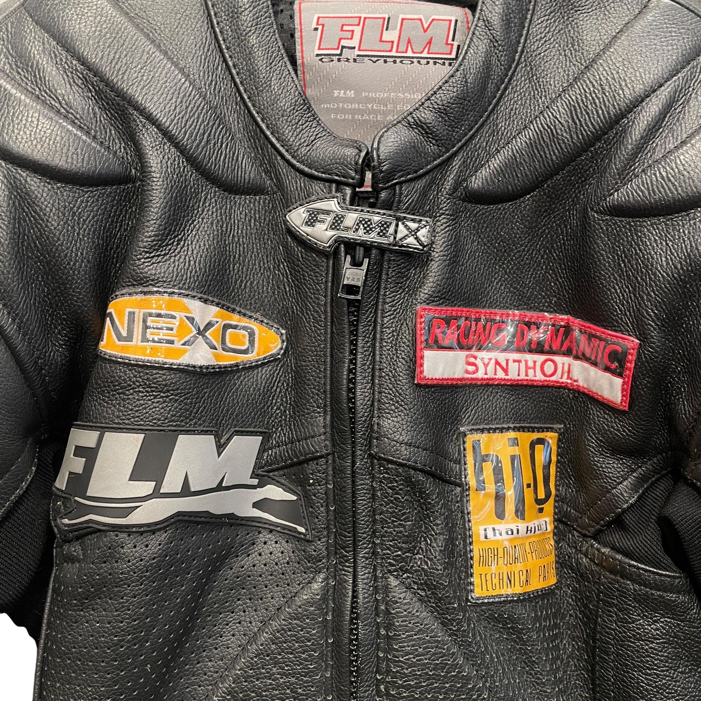 GREYHOUND ORIGINAL/Leather Jkt/Leather/BLK/All Over Print/MOTO JACKET ONLY BY POLO view 3