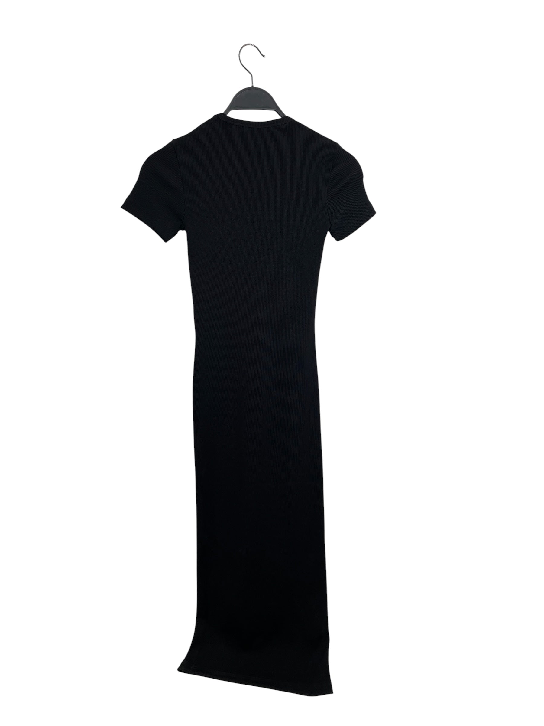 BALENCIAGA/SS Dress/XS/Polyester/BLK/2021 RIBBED DRESS LONG view 2