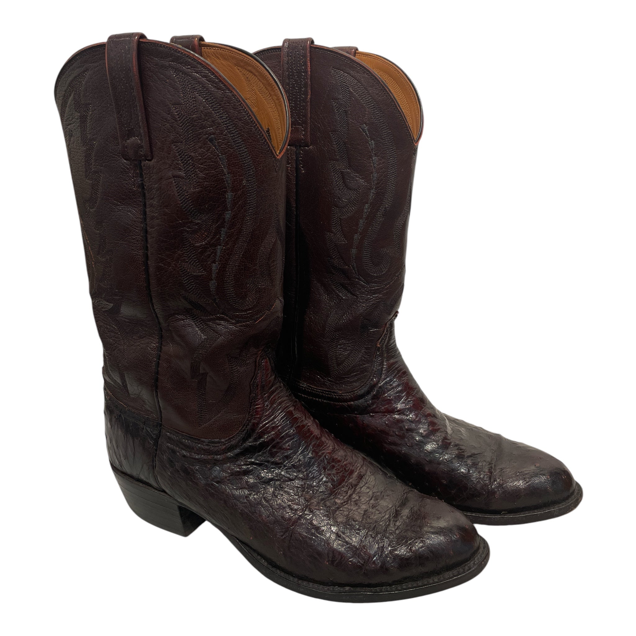 Lucchese/Cowboy Boots/US 11/Leather/BRD/CHERRY OSTRICH view 1