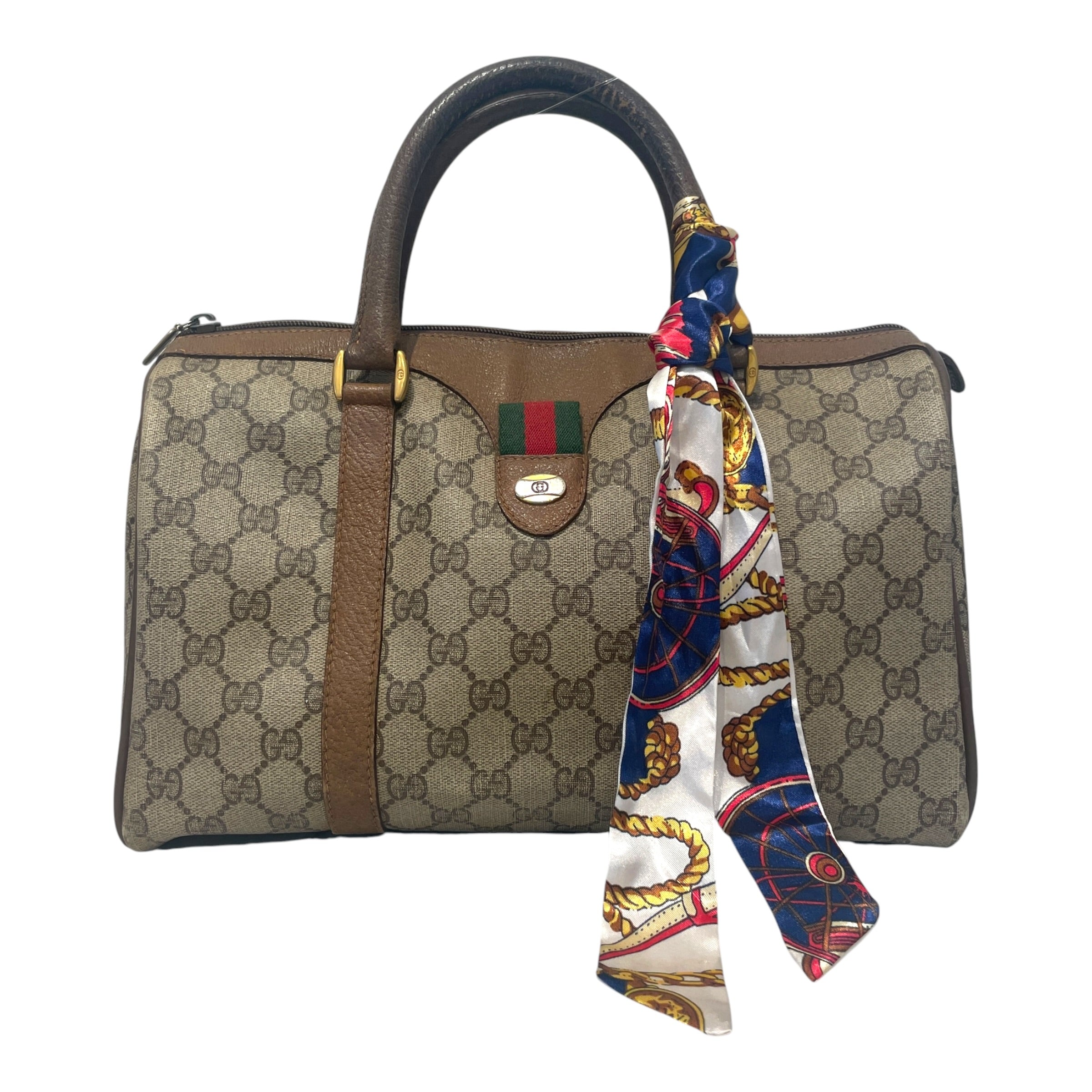 GUCCI/Luggage/Monogram/Leather/BRW/Ophidia Boston Bag view 1