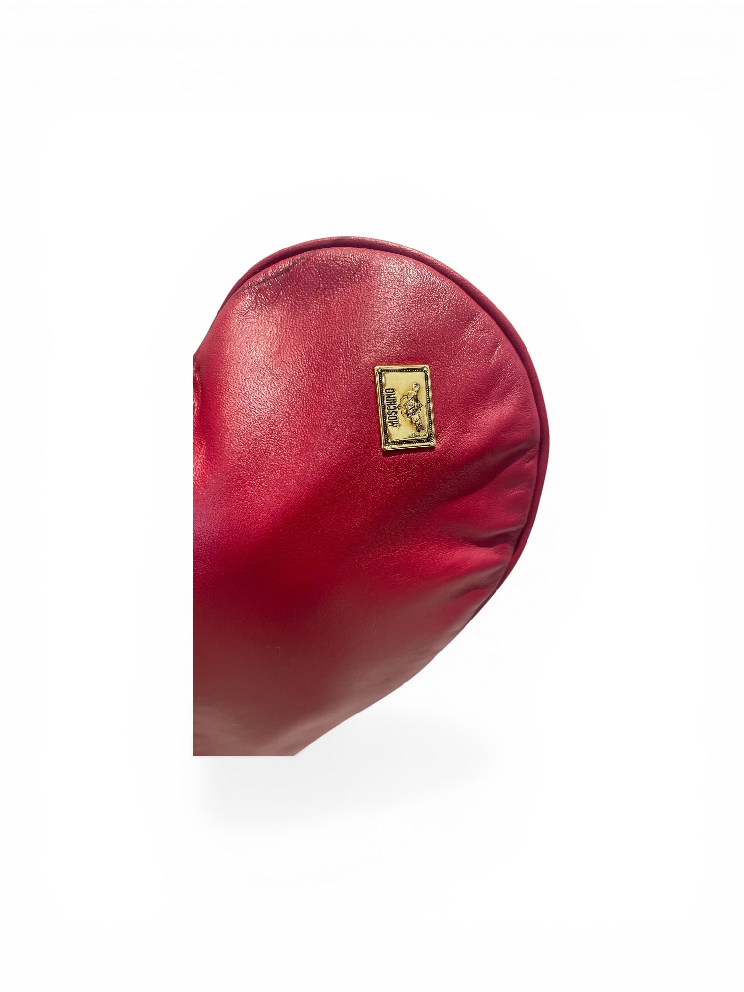 MOSCHINO/Clutch Bag/Leather/RED/Heart-Shaped Gold view 3