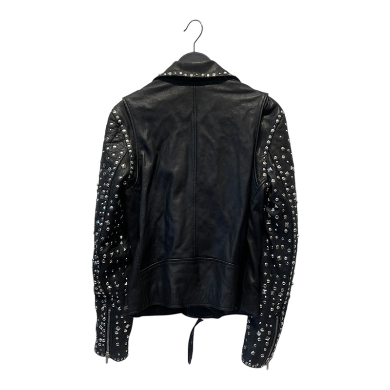 MAISON SCOTCH/Leather Jkt/1/Sheepskin/BLK/ALL OVER STUDDED
