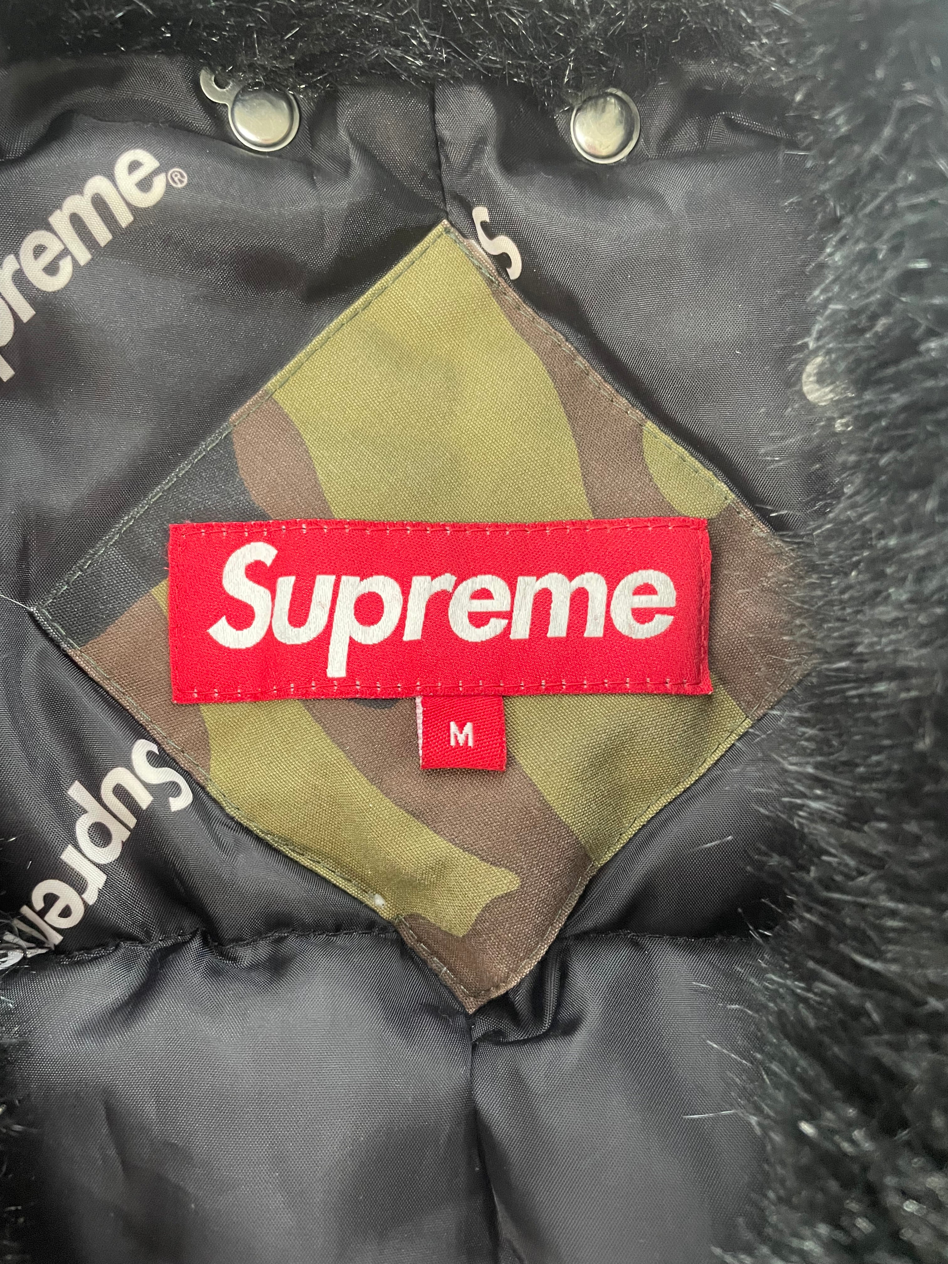Supreme/Coat/M/Polyester/KHK/camo/fur collar view 5