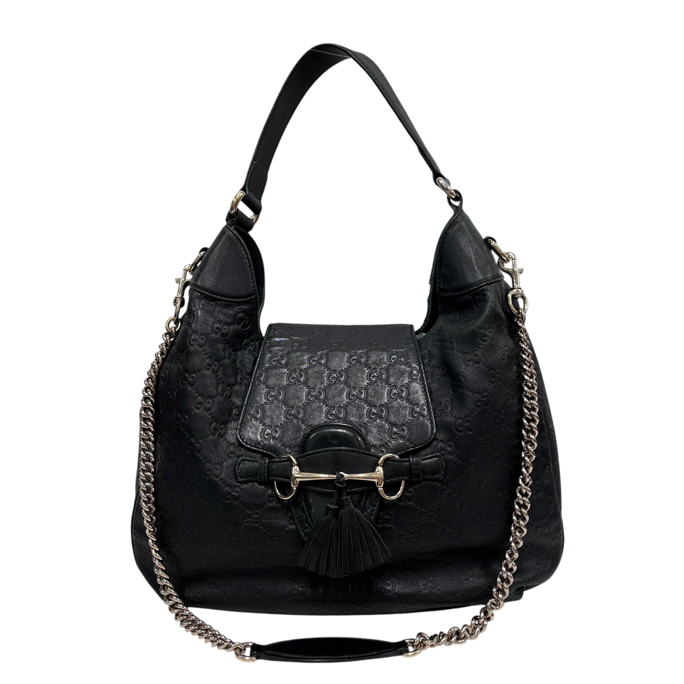GUCCI/Bag/Monogram/Leather/BLK/EMILY HOBO 32226 002123/Emily Hobo view 1