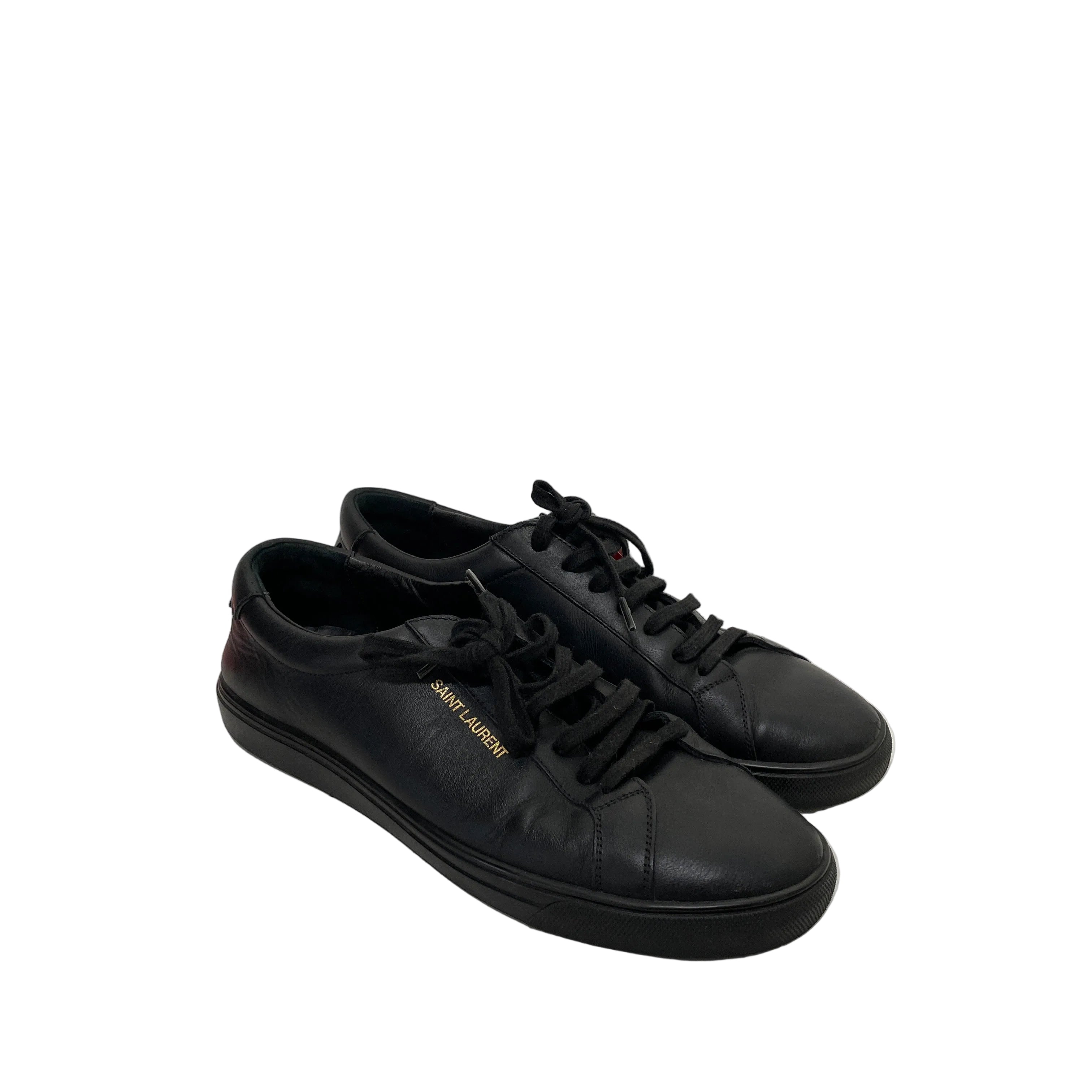 SAINT LAURENT/Low-Sneakers/US 8.5/Leather/BLK/ANDY SNEAKERS view 1