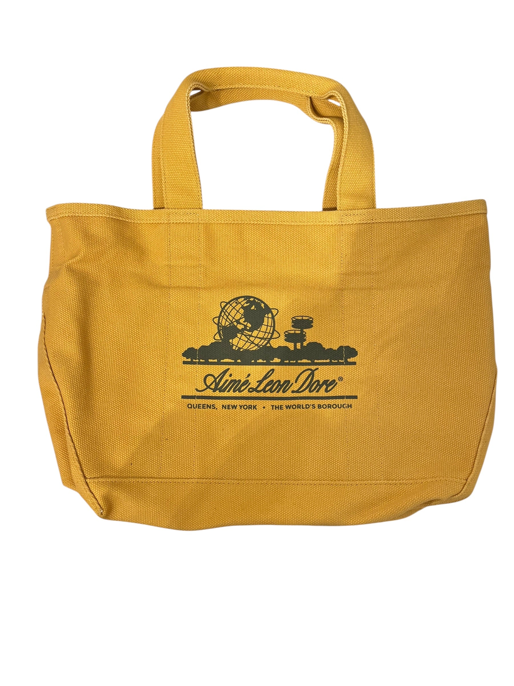AIME LEON DORE/Tote Bag/Cotton/YEL/front logo canvas short strap view 1