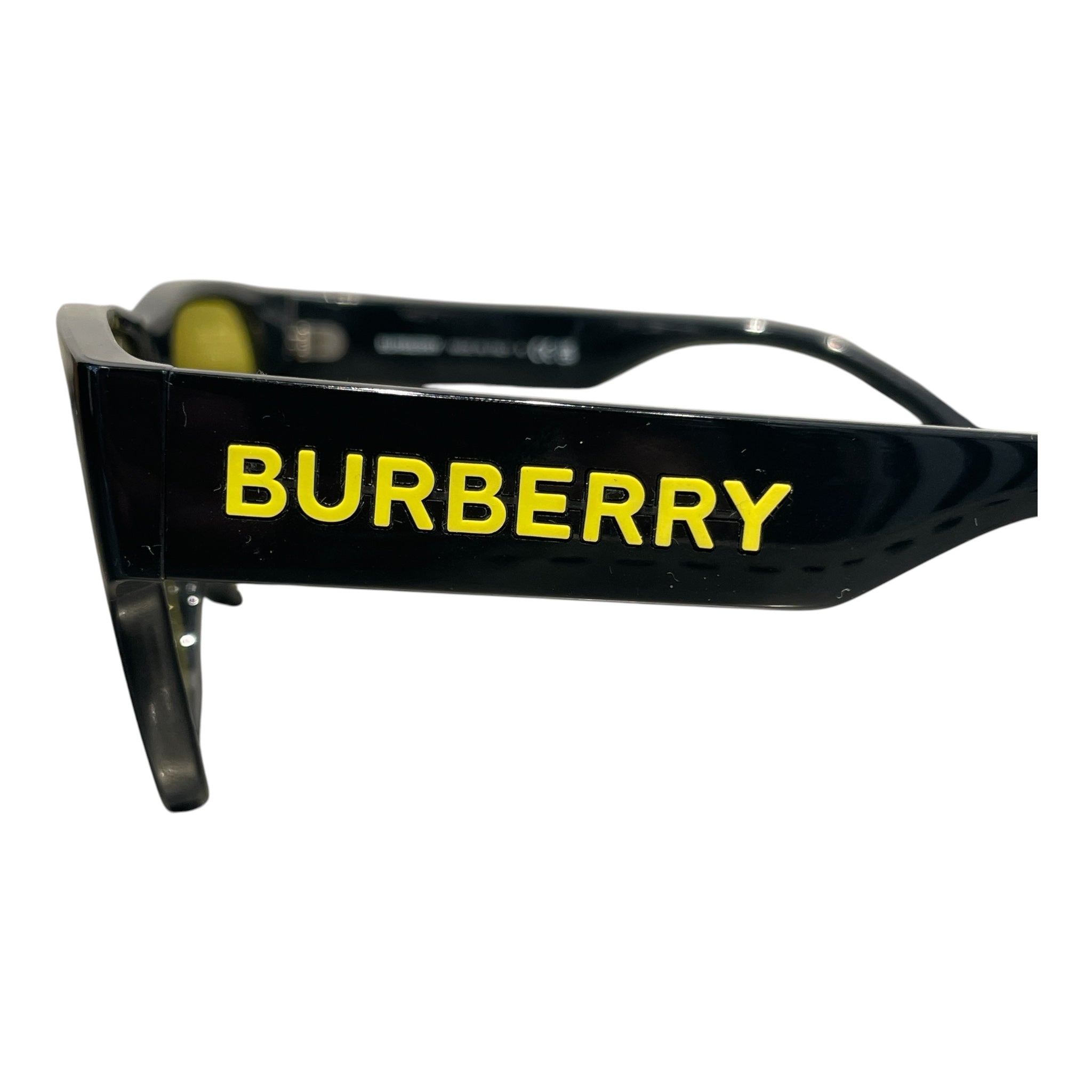 BURBERRY/Sunglasses/Plastic/BLK/M's/yellow tint view 3
