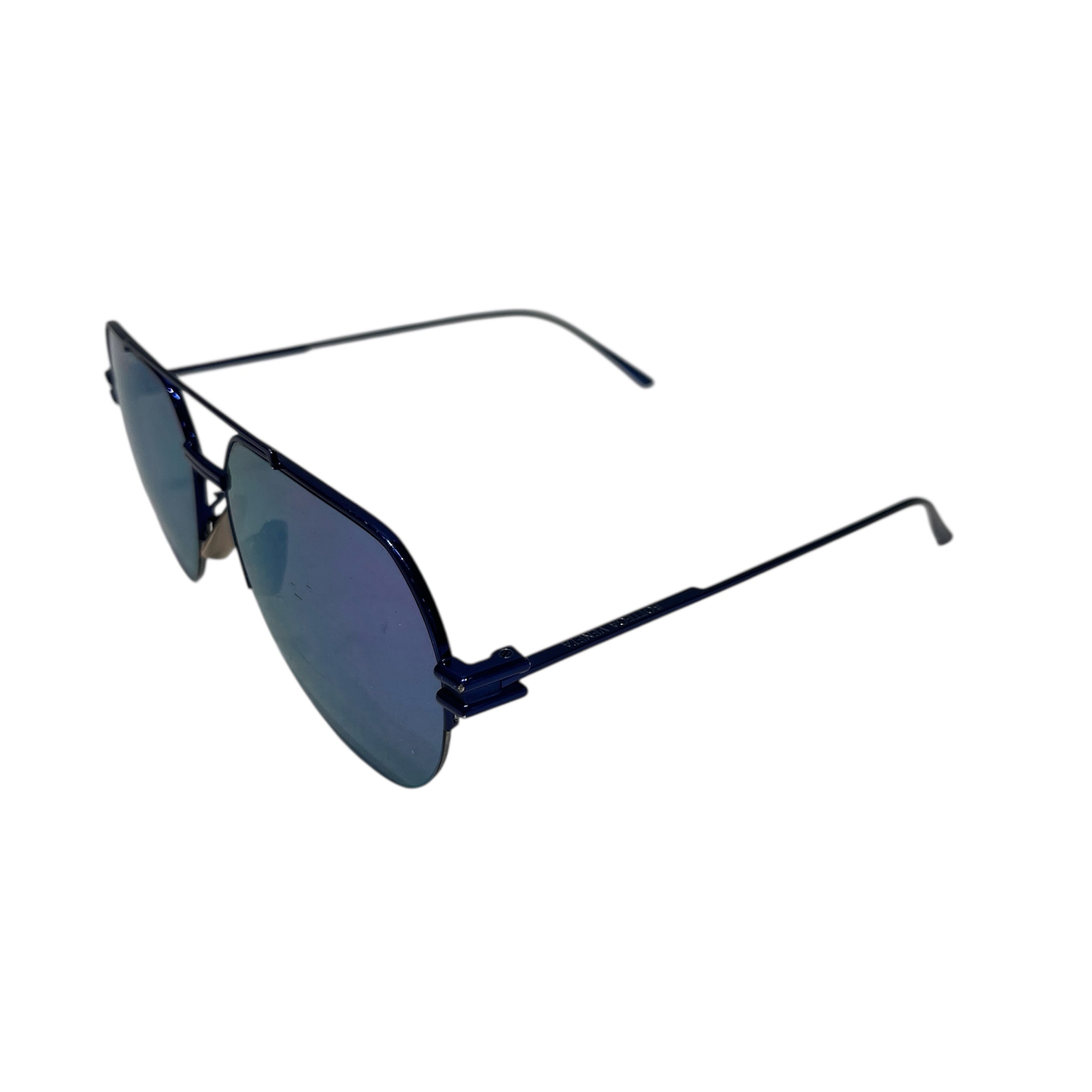 BOTTEGA VENETA/Sunglasses/Titanium/NVY/NAVY BLUE AVIATOR SUNGLASSES view 2