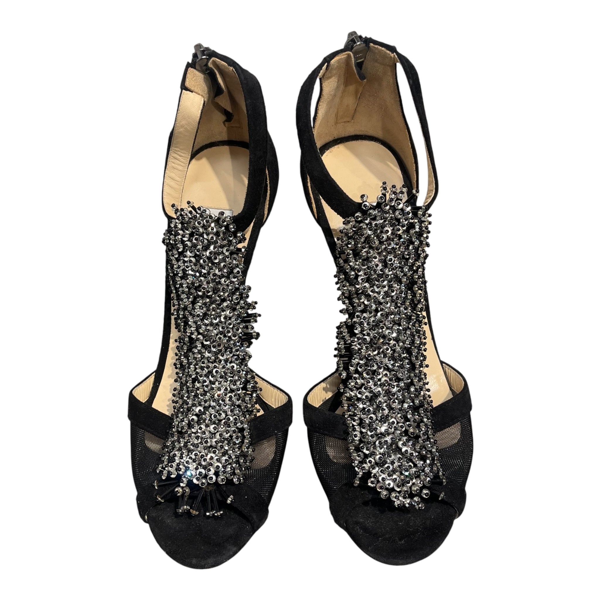 JIMMY CHOO/Heels/EU 37/BLK/BLACK BEADED HEELS view 5