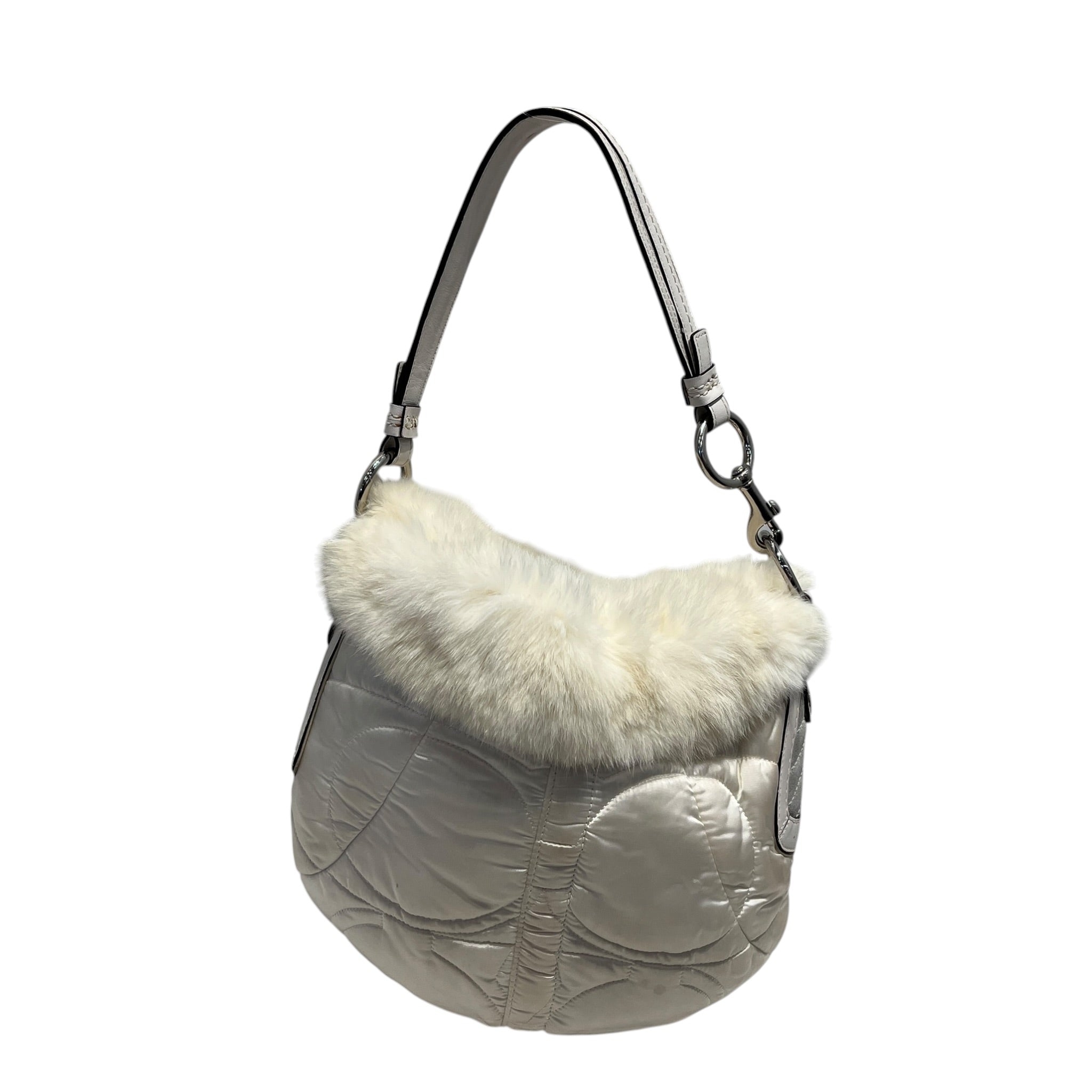 COACH/Hand Bag/Fur/WHT/WHITE FUR SKI BUNNY POUCH BAG view 2