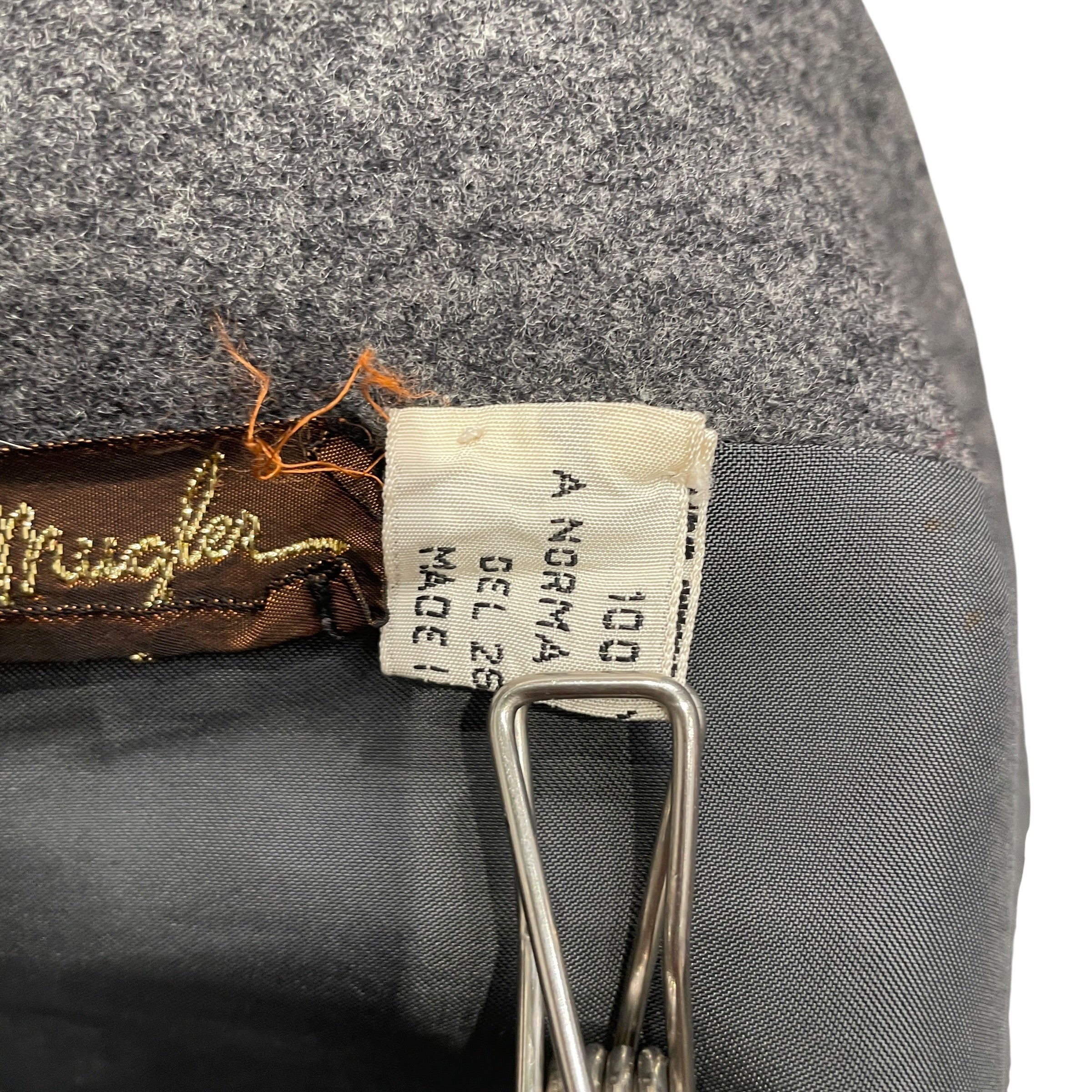 Thierry Mugler/Vintage/Tailored Jkt/Wool/GRY/2 FRONT BUTTON view 4