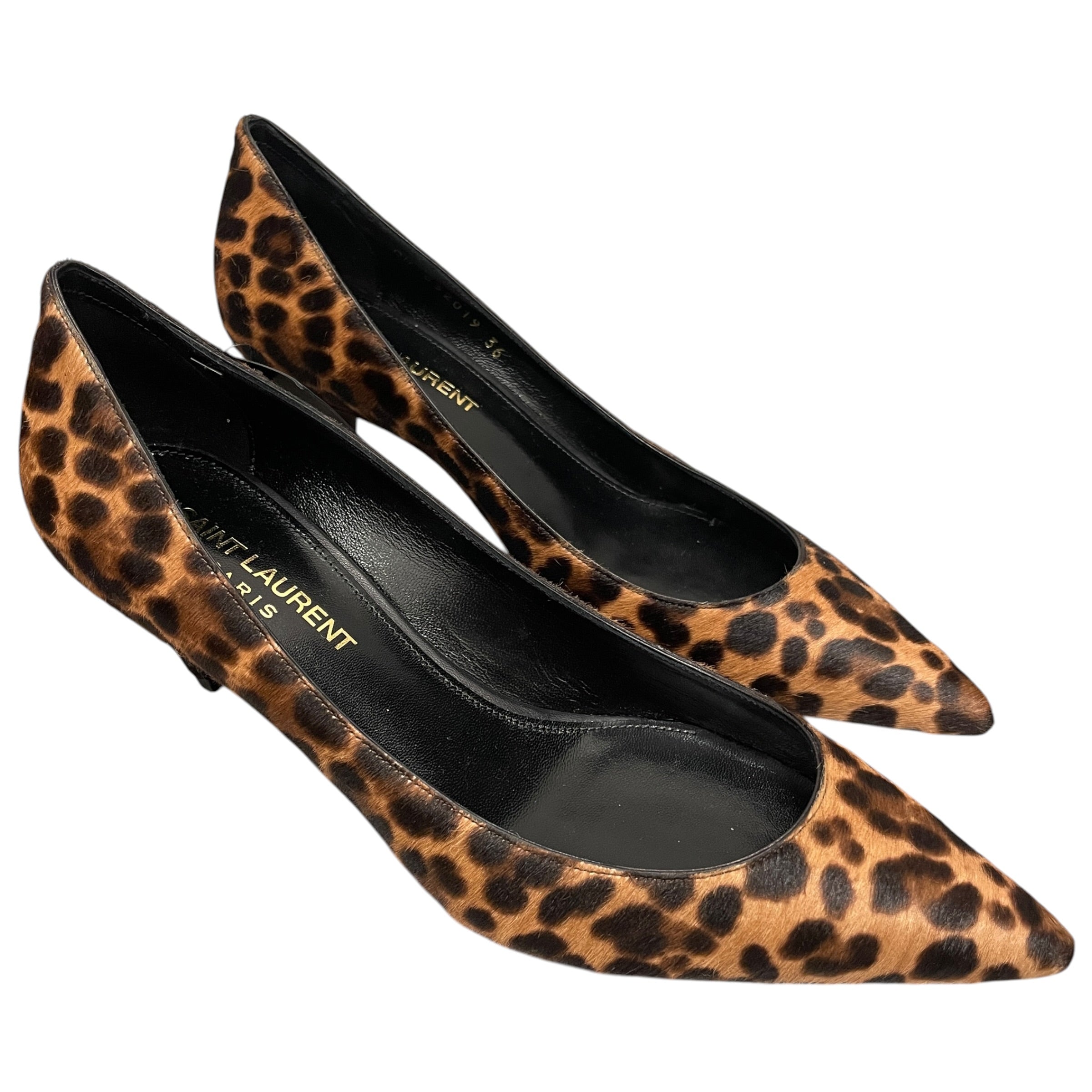 SAINT LAURENT/Heels/EU 36/Animal Pattern/Fur/BRW/CALF HAIR view 1