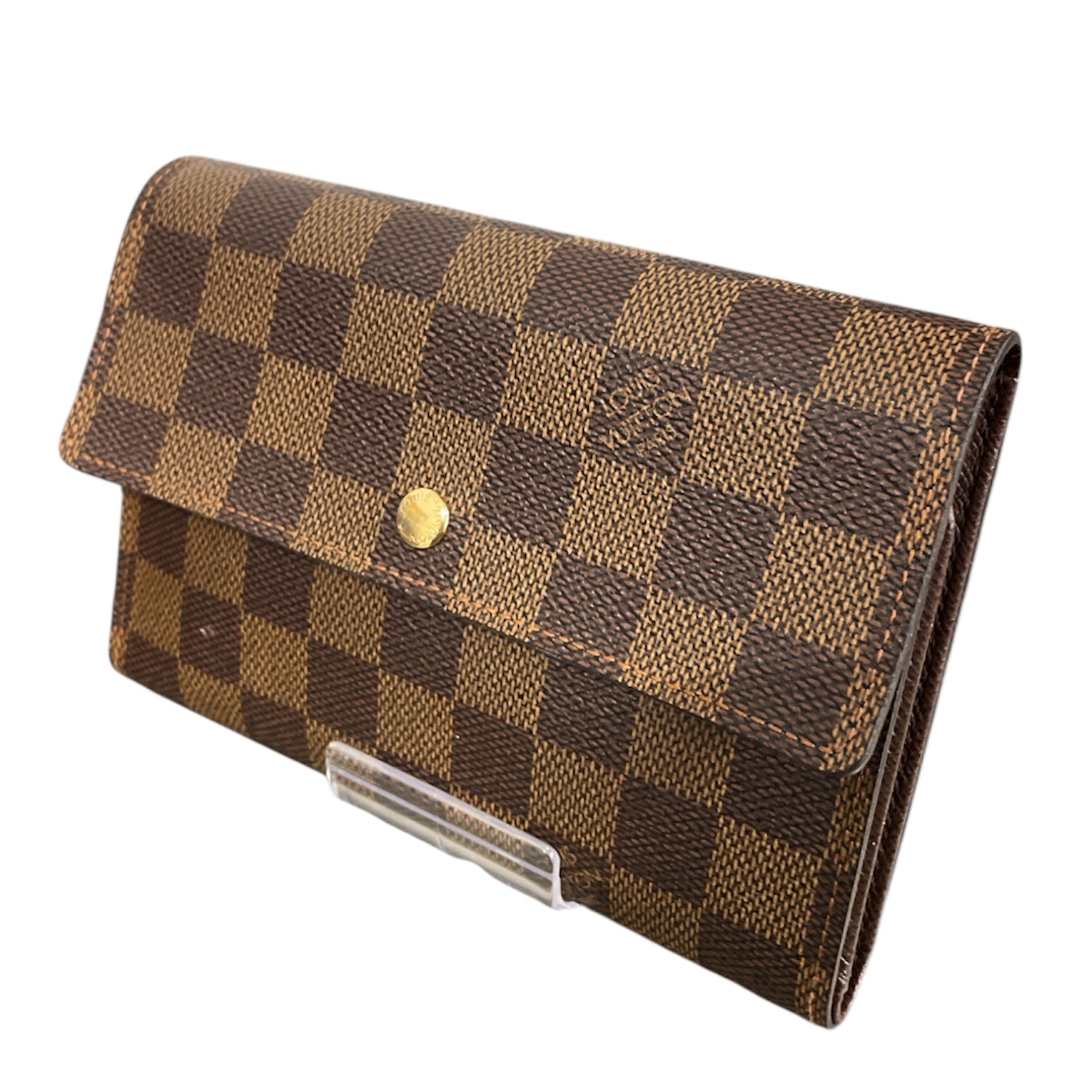 LOUIS VUITTON/Long Wallet/Hombre Check/Leather/BRW/ view 1