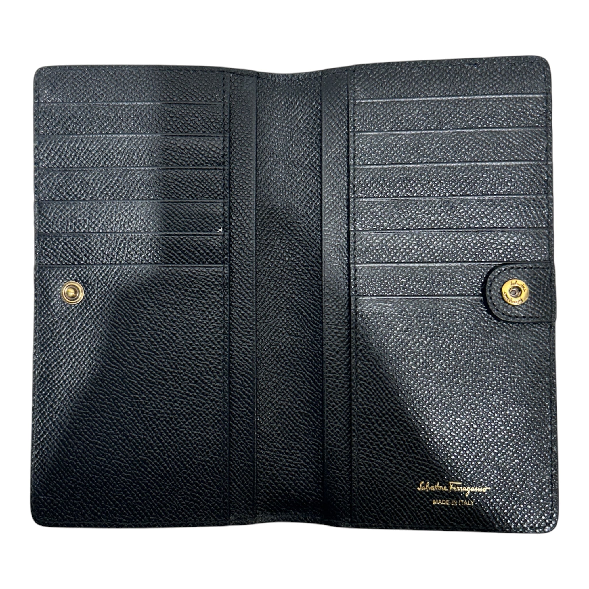 Salvatore Ferragamo/Long Wallet/Leather/BLK/M's/ view 3