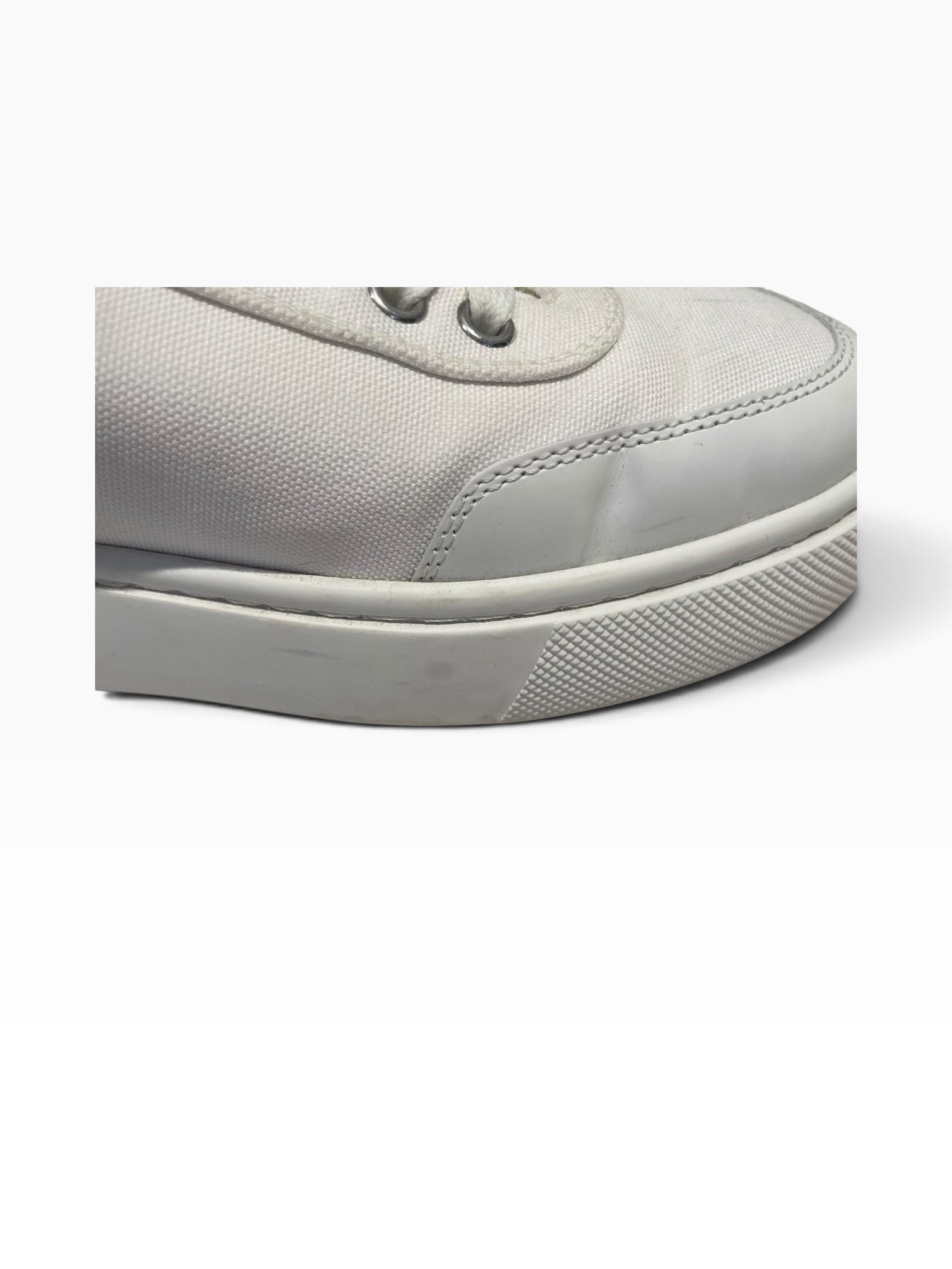 Christian Louboutin/Low-Sneakers/EU 40/Cotton/WHT/SIMPLERUI view 12
