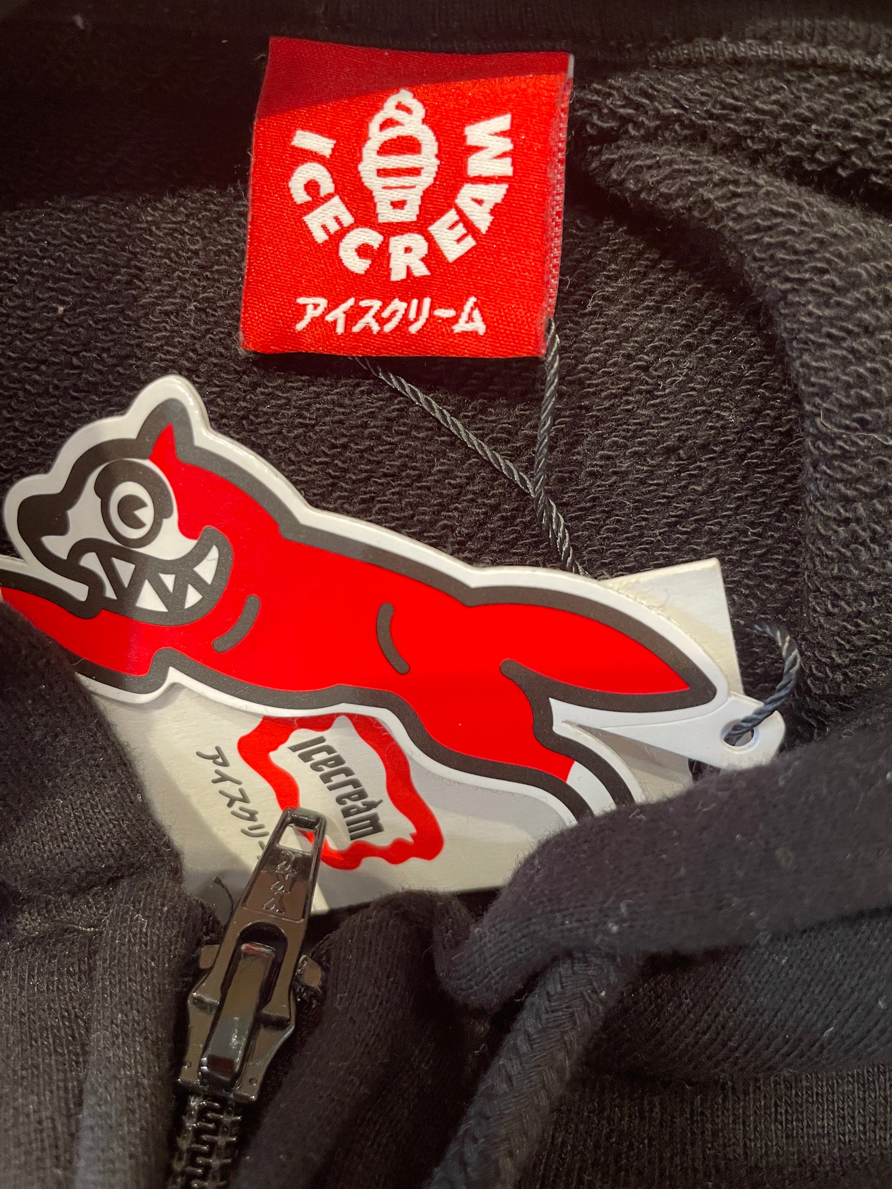 ICE CREAM/Zip Up Hoodie/M/Graphic/Cotton/BLK/Scanner Zip Up Hoodie view 3