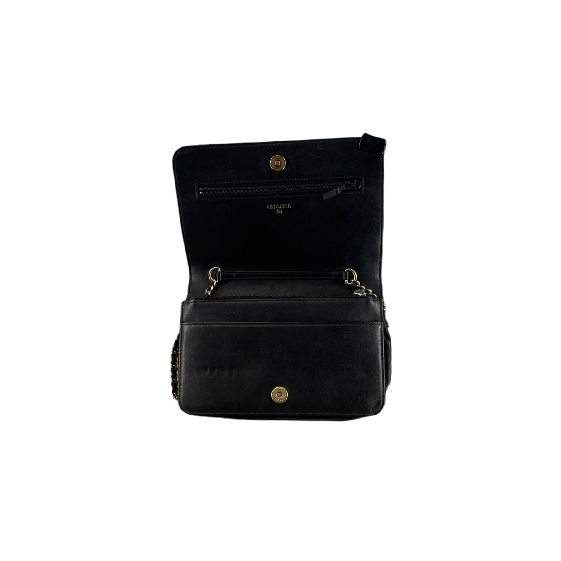 CHANEL/Cross Body Bag/Leather/BLK/25978324/GOLD HARDWARE view 6