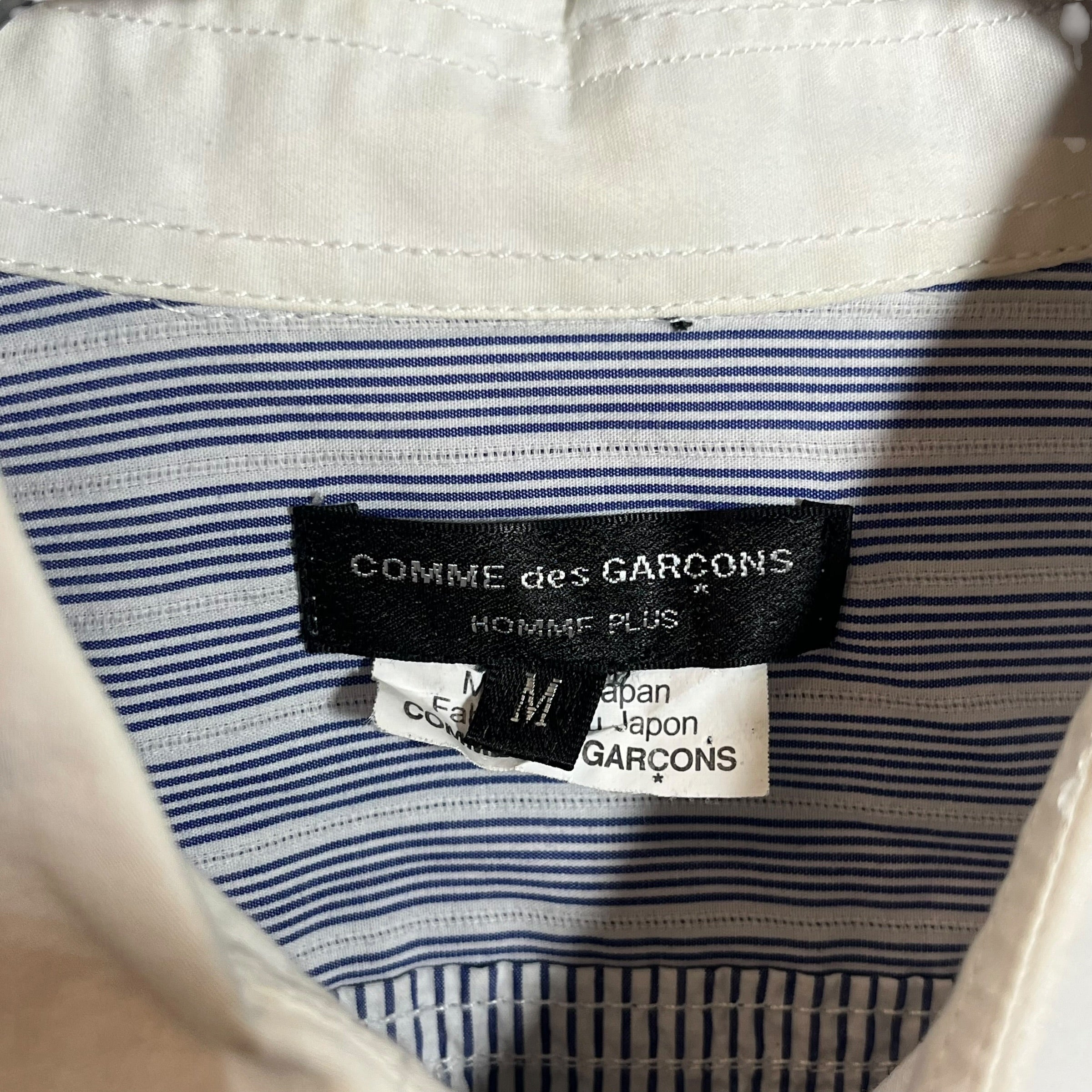 COMME des GARCONS HOMME PLUS/LS Shirt/M/Cotton/BLU/Stripe/MULTI-STRIPE LS SHIRT view 3