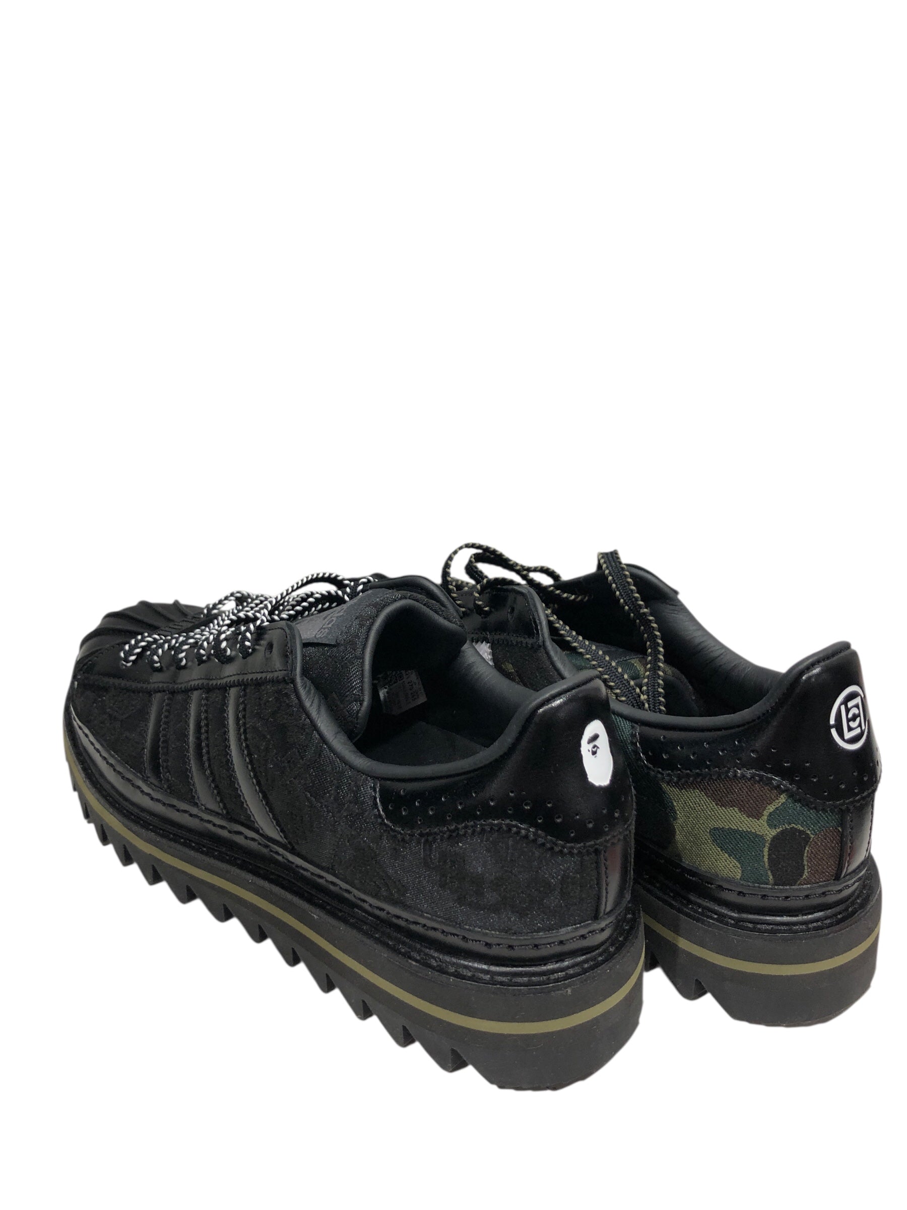 CLOT/adidas/A BATHING APE/Low-Sneakers/US 9/Camouflage/BLK/FRIENDS AND FAMILY CAMO view 2