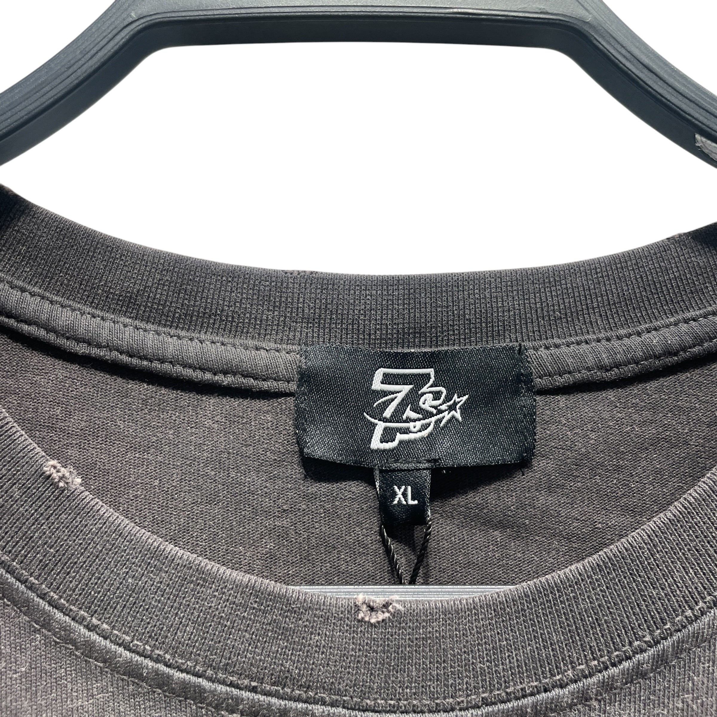 triple sevens seventh/T-Shirt/XL/Cotton/BLK/wonder feded view 3