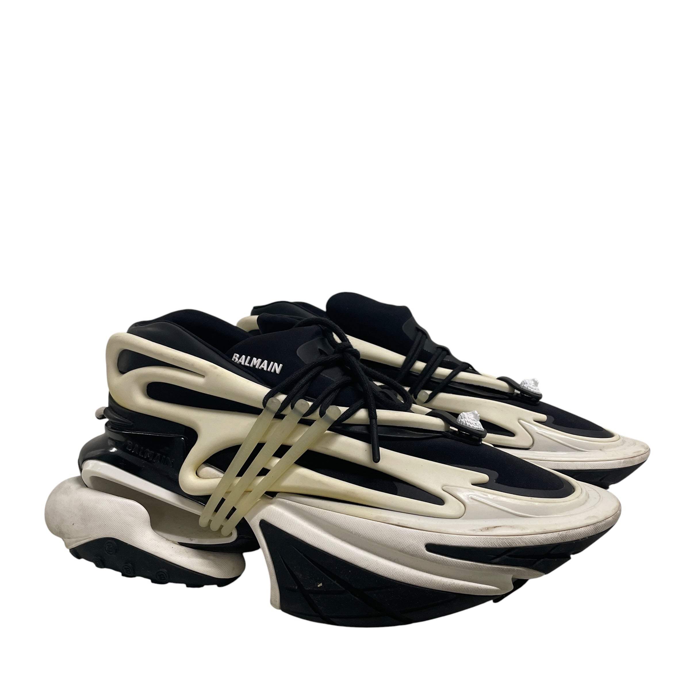 BALMAIN/Hi-Sneakers/US 11/Nylon/BLK/UNICORN CHUNKY view 1