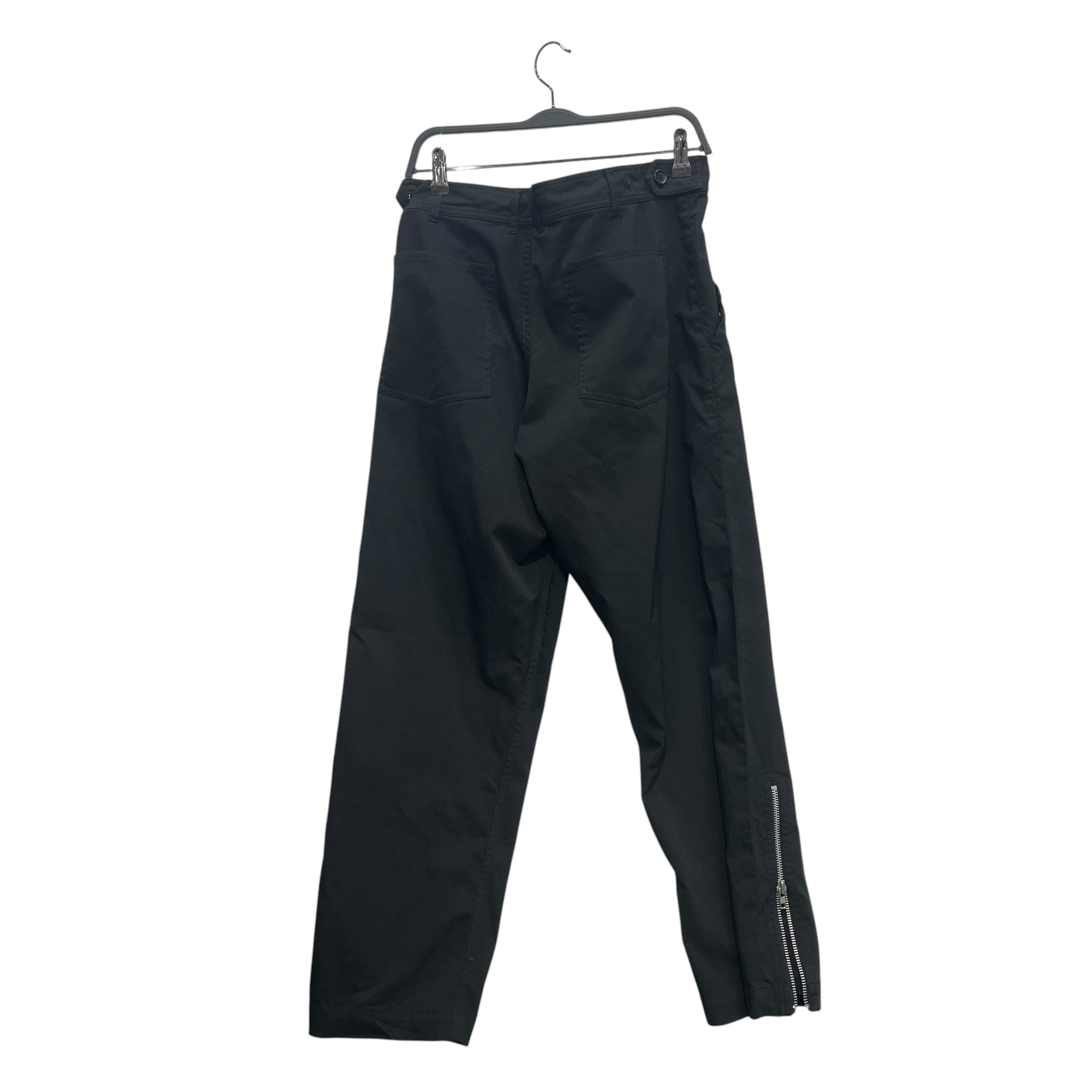 BLACK COMME des GARCONS/Pants/L/Cotton/BLK/BOTTOM ZIPPERS view 2