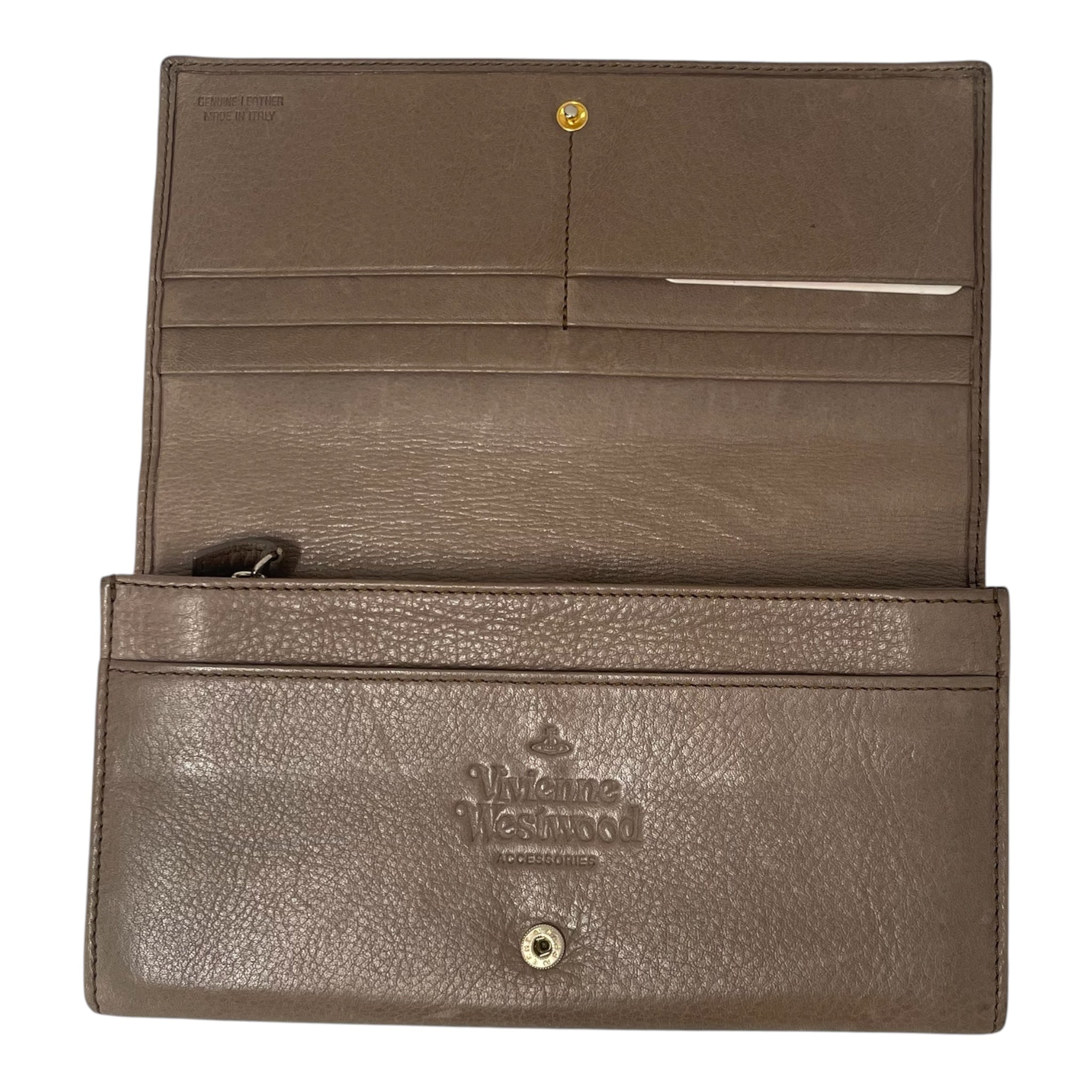 Vivienne Westwood/Long Wallet/Leather/GRY/CENTERPLANET view 4