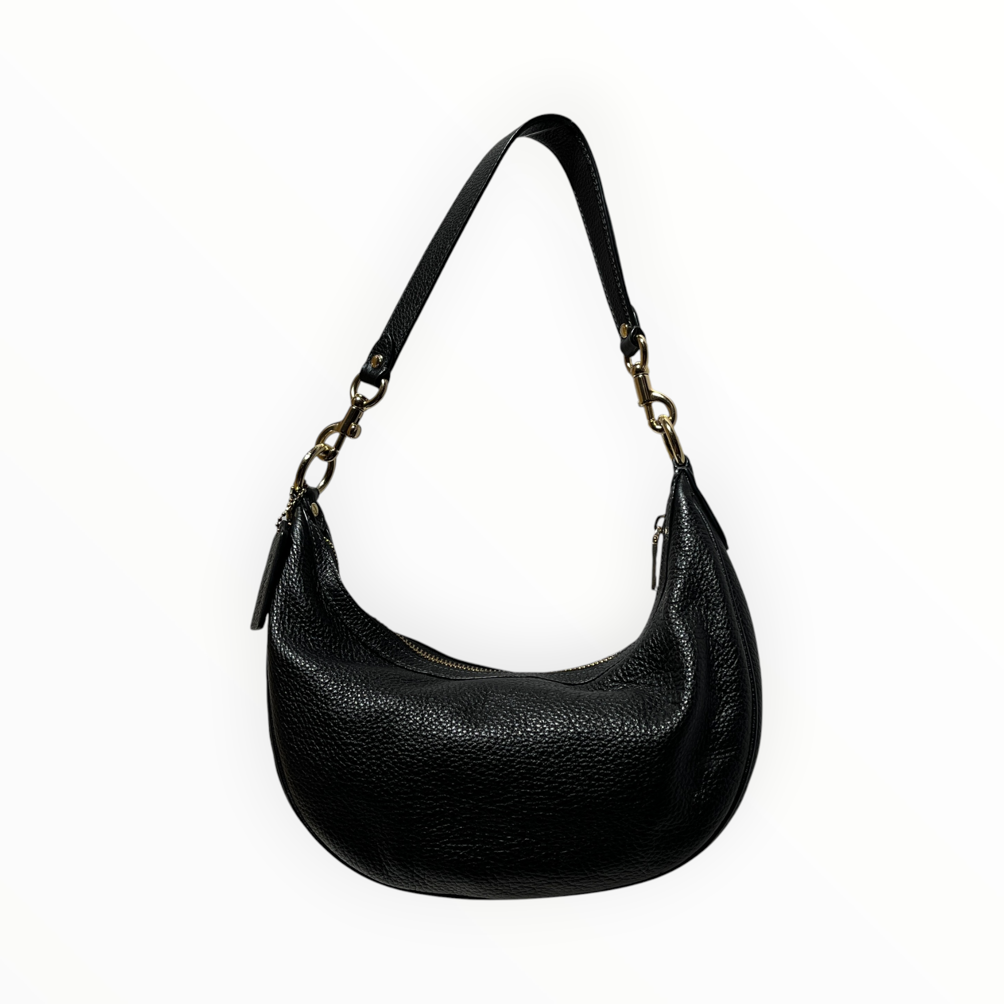 COACH/Hand Bag/Leather/BLK/GOLD HARDWARE view 2
