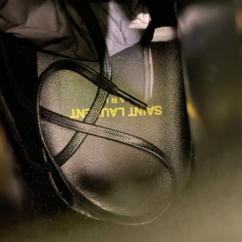 SAINT LAURENT/Dress Shoes/EU 39/Leather/BLK/PATENT ANKLE BOOT