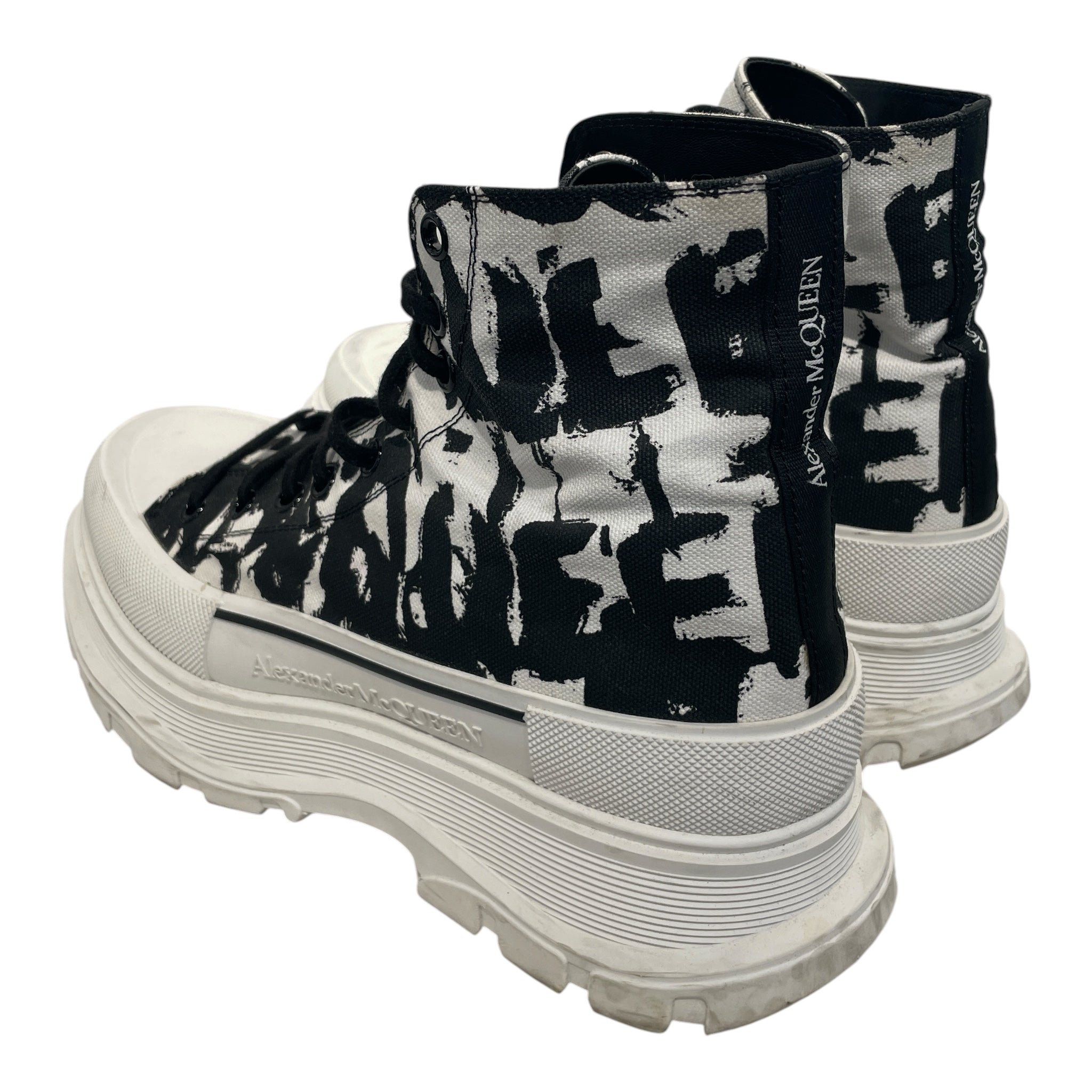 Alexander McQueen/Hi-Sneakers/EU 45/All Over Print/Acrylic/BLK/ view 2