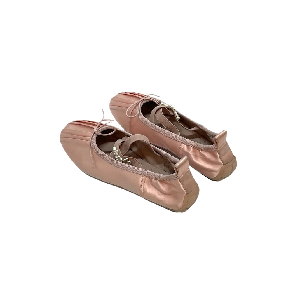 SIMONE ROCHA/Flat Shoes/EU 38/Polyester/PNK/BALLET FLAT W/ PEARLS view 2