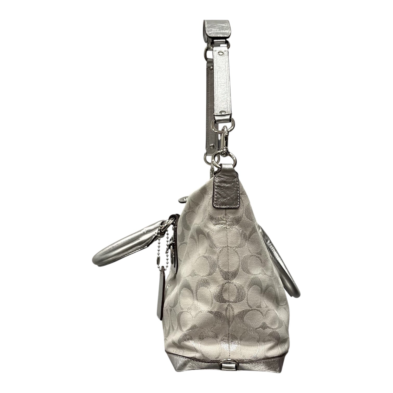 COACH/Bag/Monogram/Cotton/SLV/ashley satchel view 2