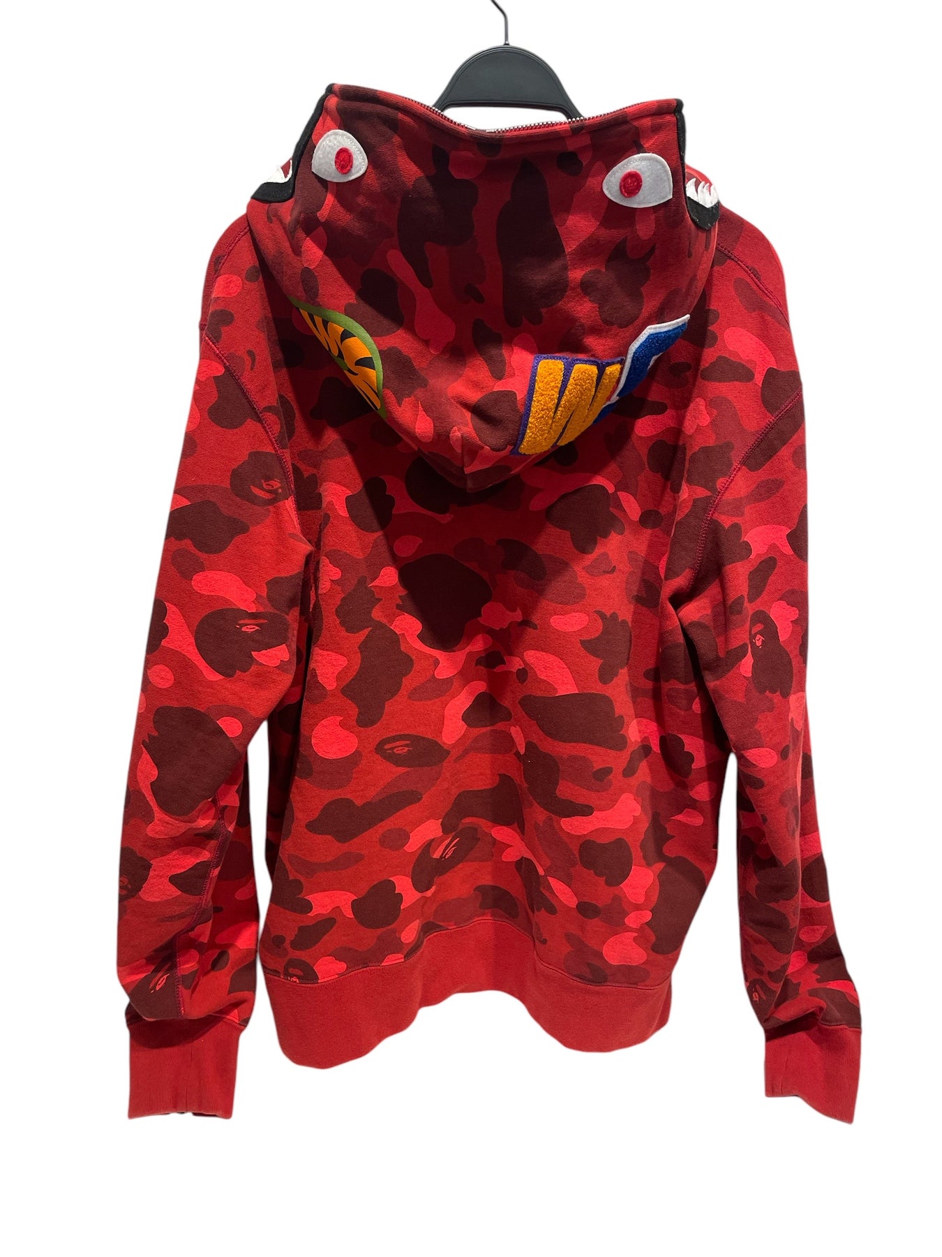 BAPE/Zip Up Hoodie/XL/Camouflage/Cotton/RED/ Shark Full Zip Hoodie ...