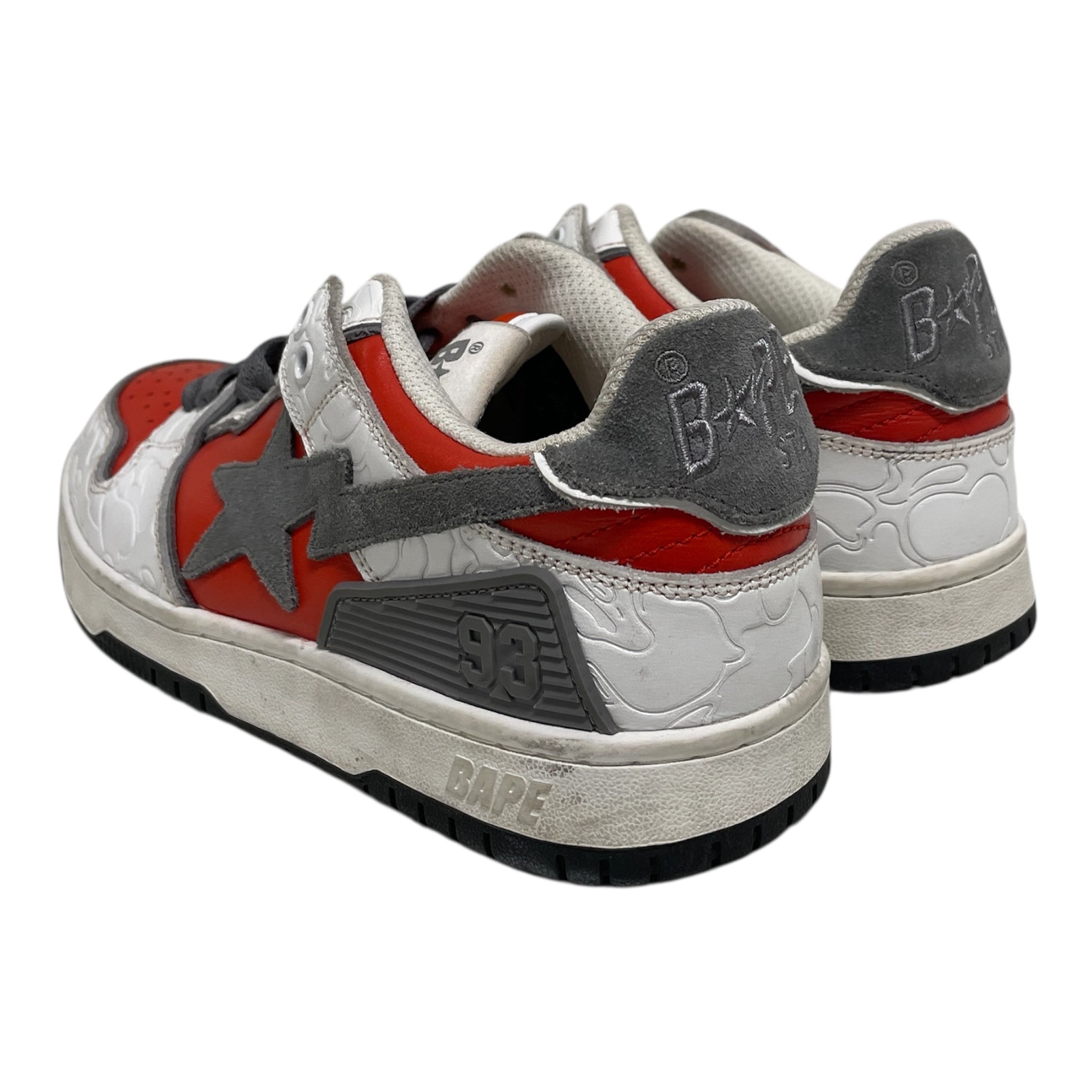 BAPE STA!/Low-Sneakers/US 6/Cotton/ORN/GREY STAR view 2