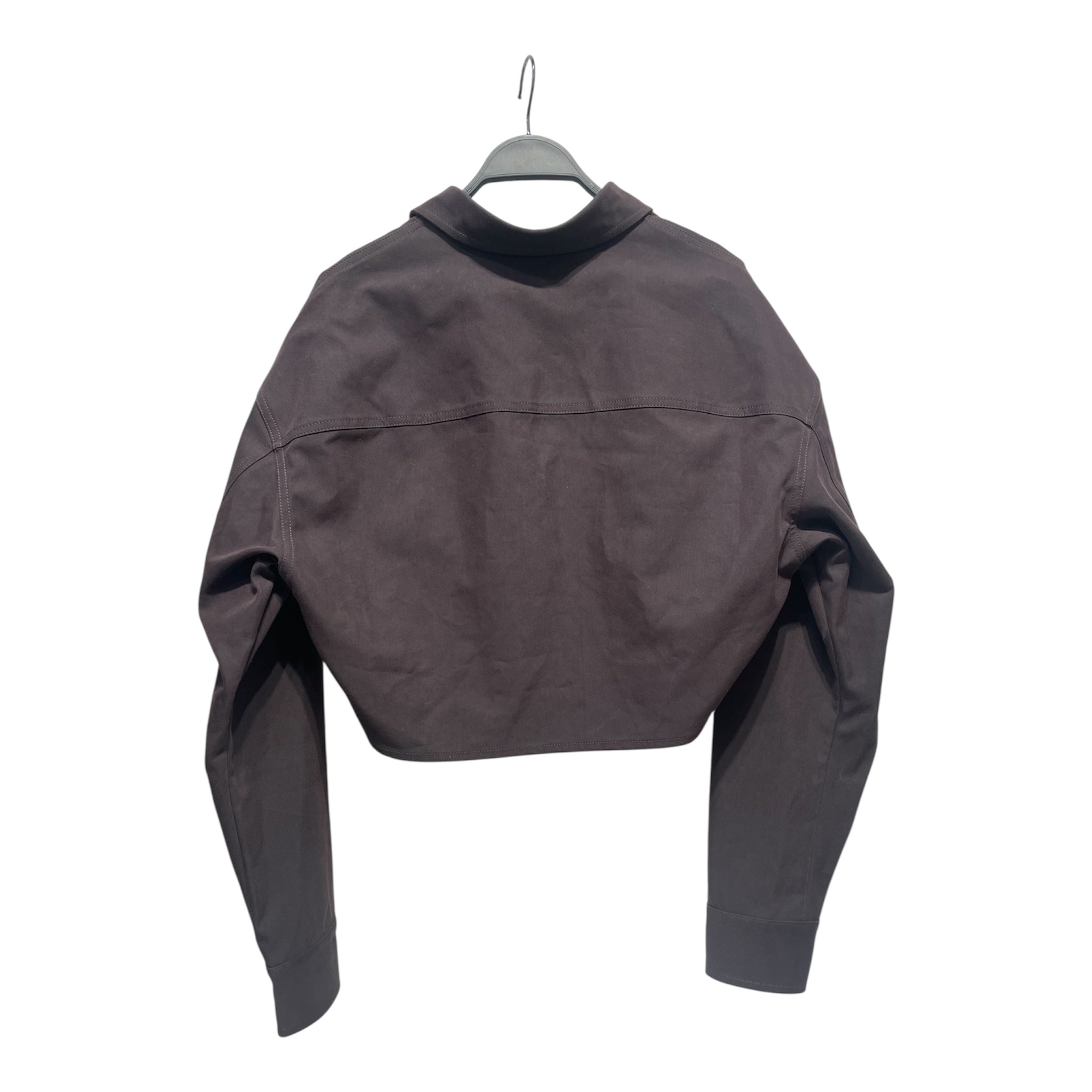 OFF-WHITE/LS Shirt/44/Cotton/BRW/Cropped, twisted, cargo top view 2