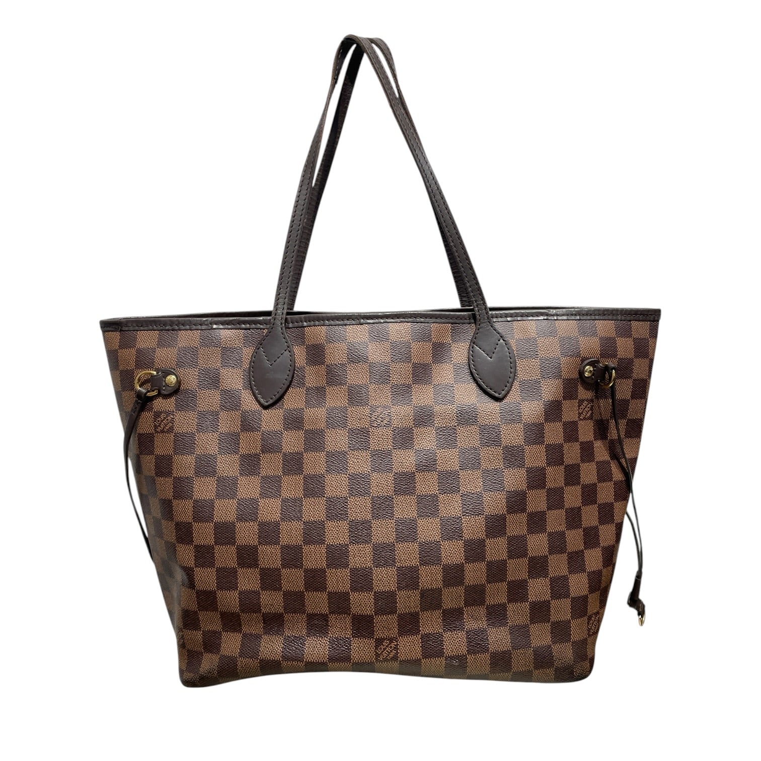 LOUIS VUITTON/Tote Bag/Leather/BRW/Damier Ebene Neverfull MM view 1