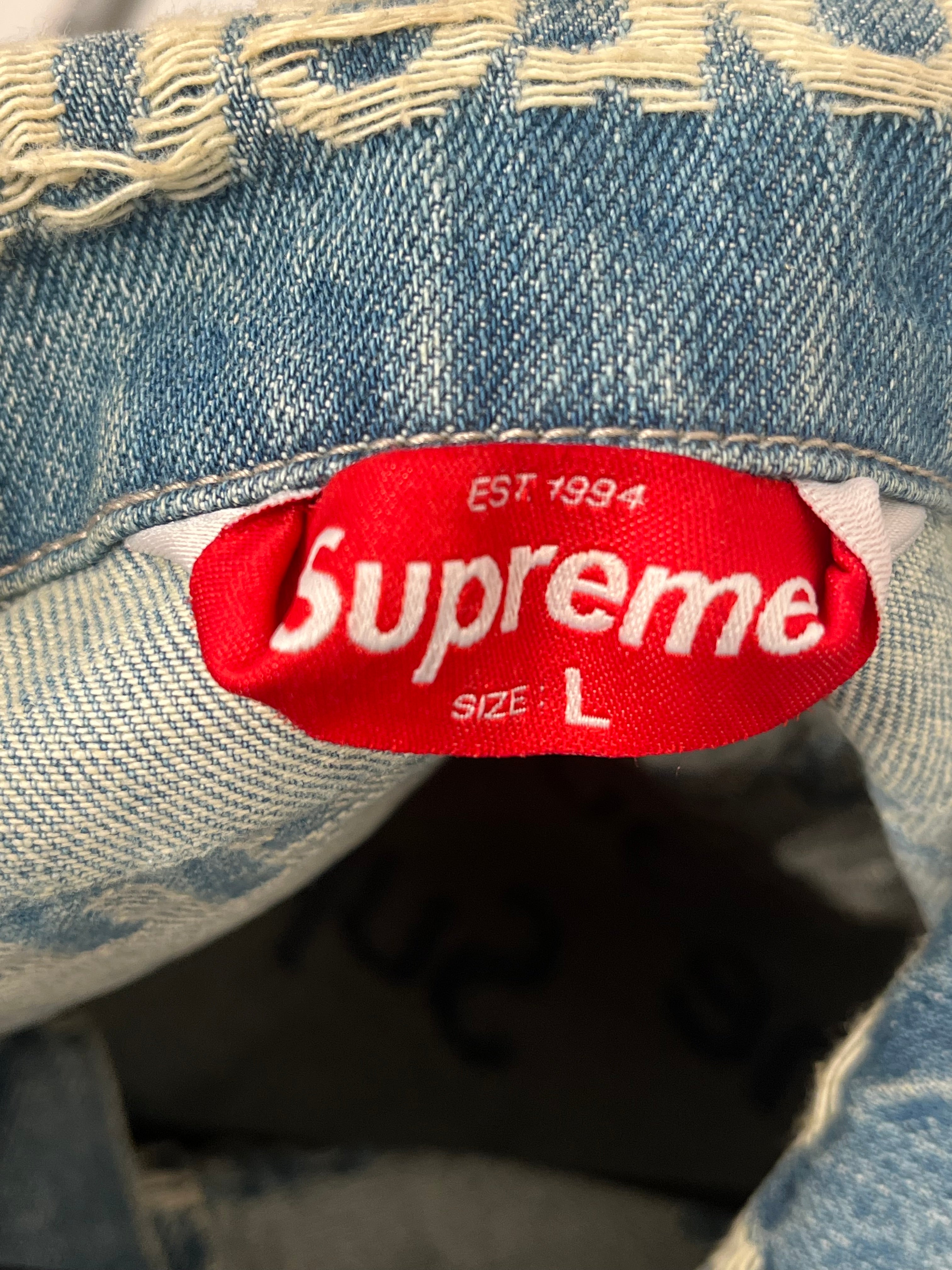 Supreme/Denim Jkt/L/Cotton/BLU/LOGO PRINT DENIM TRUCKER view 5