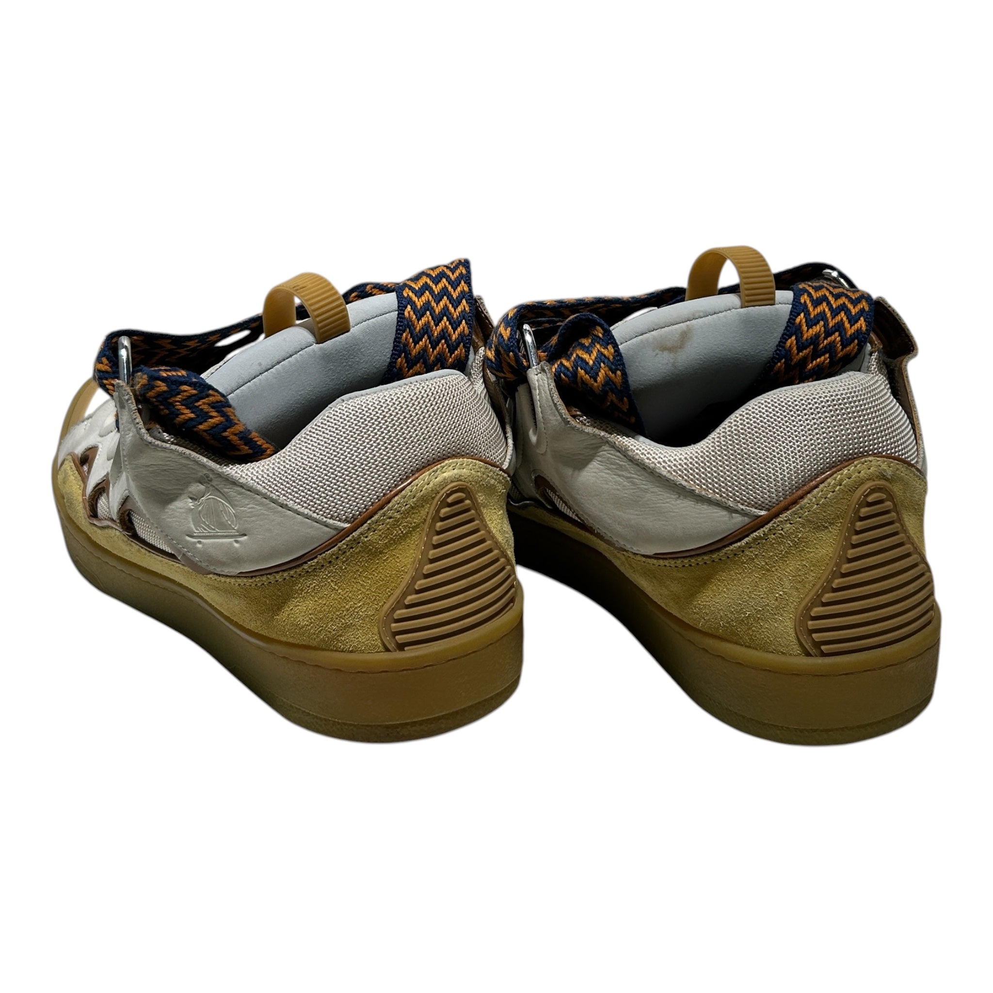 LANVIN/Low-Sneakers/EU 45/Cotton/CRM/BLU ORG LACES view 2